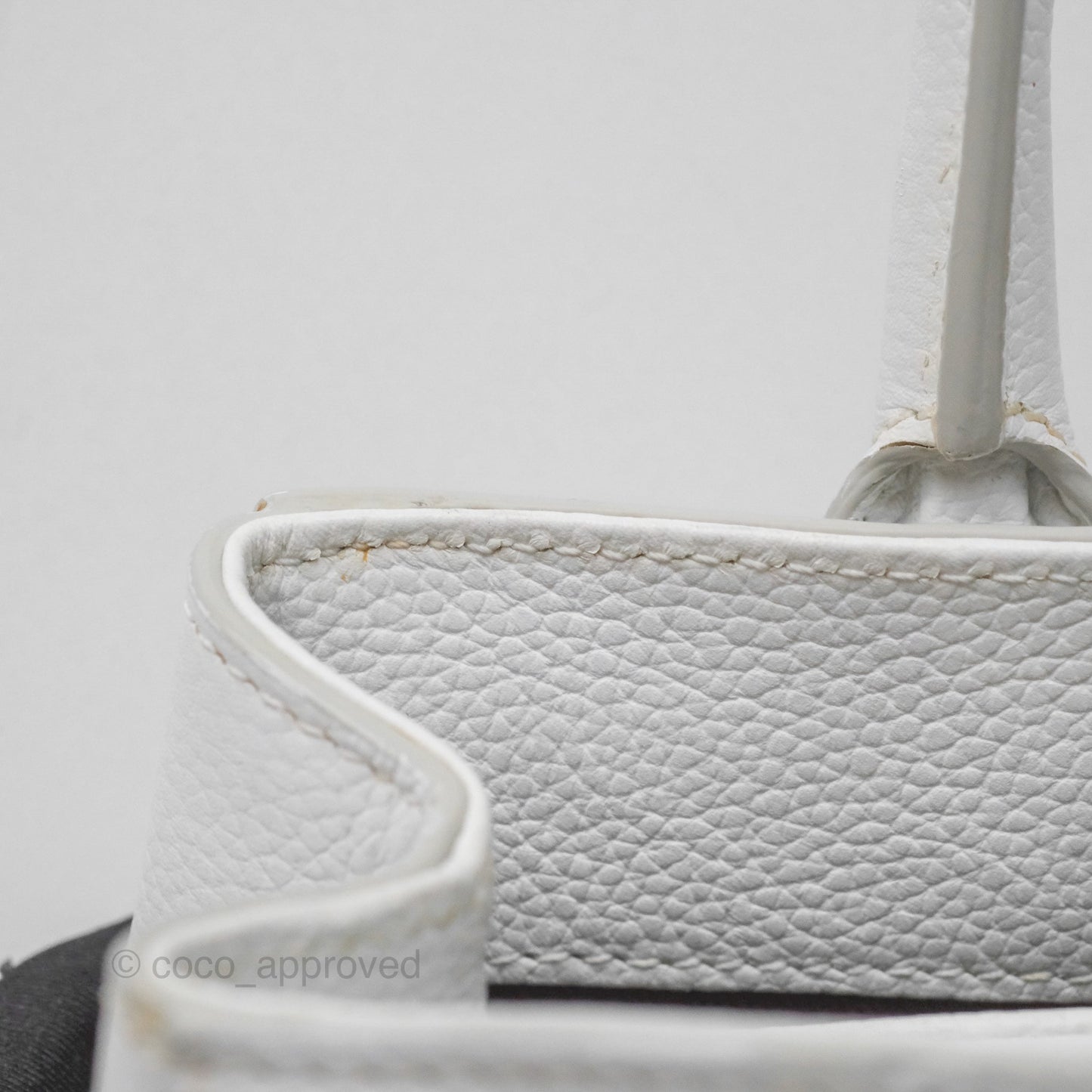 Chanel Mini Neo Executive Shopper Tote White Grained Calfskin Silver Hardware