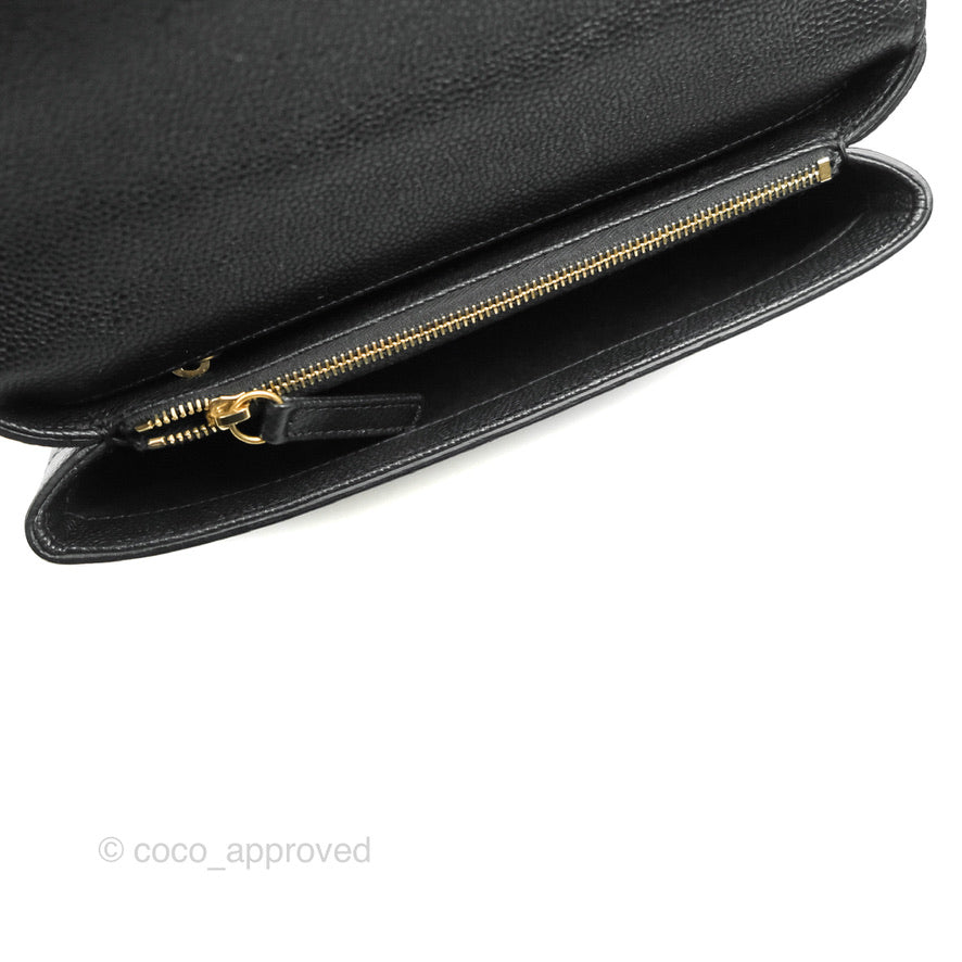 Chanel Chic Affinity Small Grained Calfskin Black Aged Gold Hardware