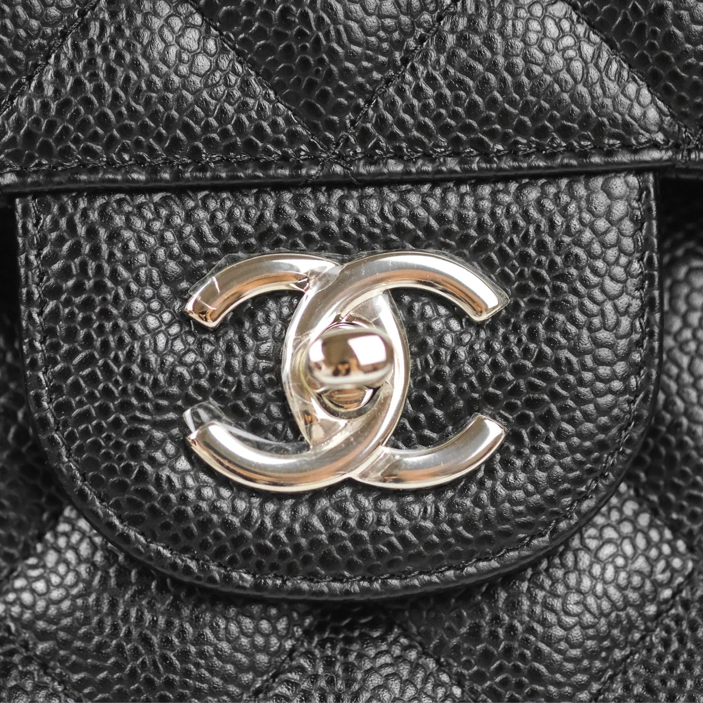 Chanel Jumbo Double Flap Black Caviar Silver Hardware⁣⁣