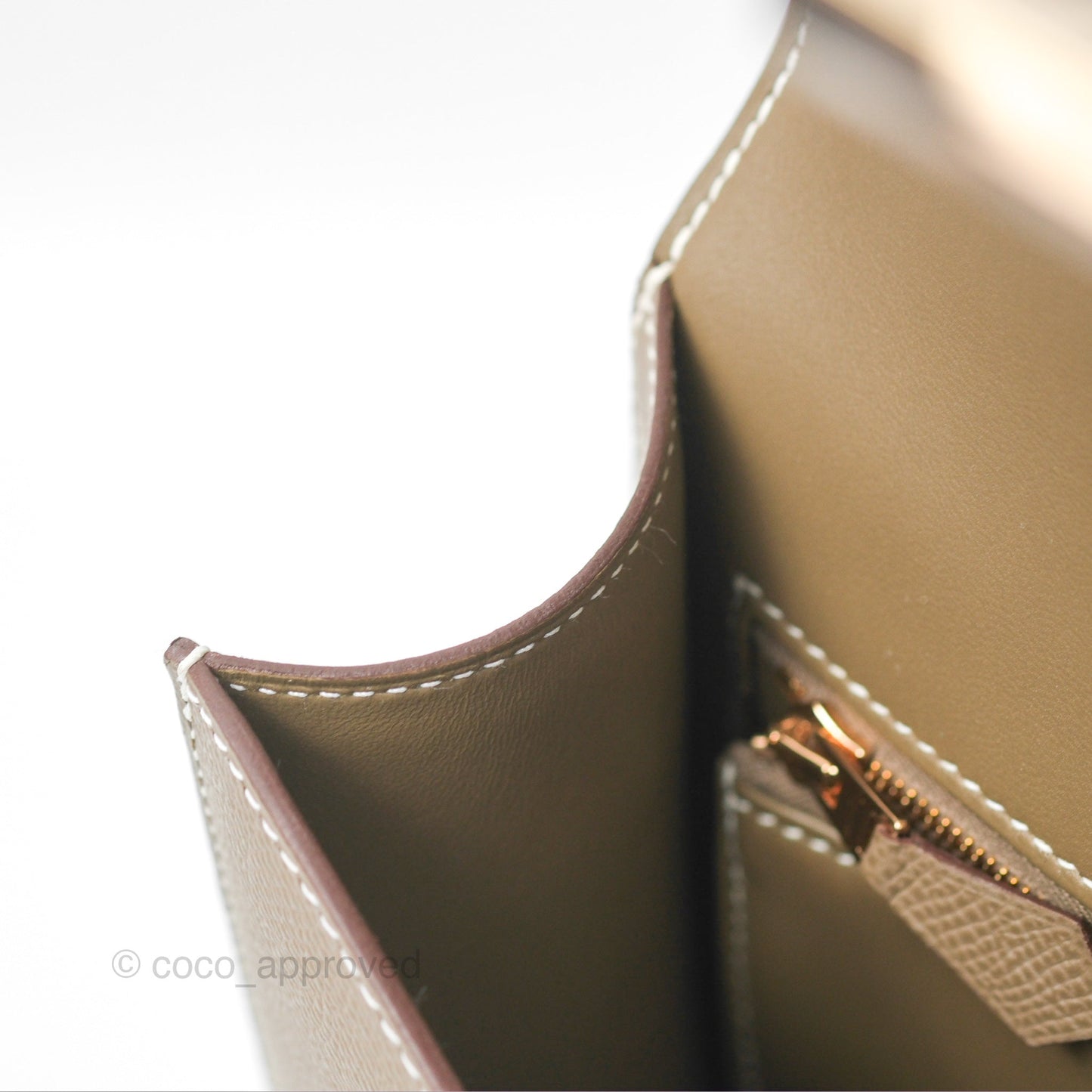 Hermès Constance 24 Mirror Etoupe 18 Epsom Rose Gold Hardware