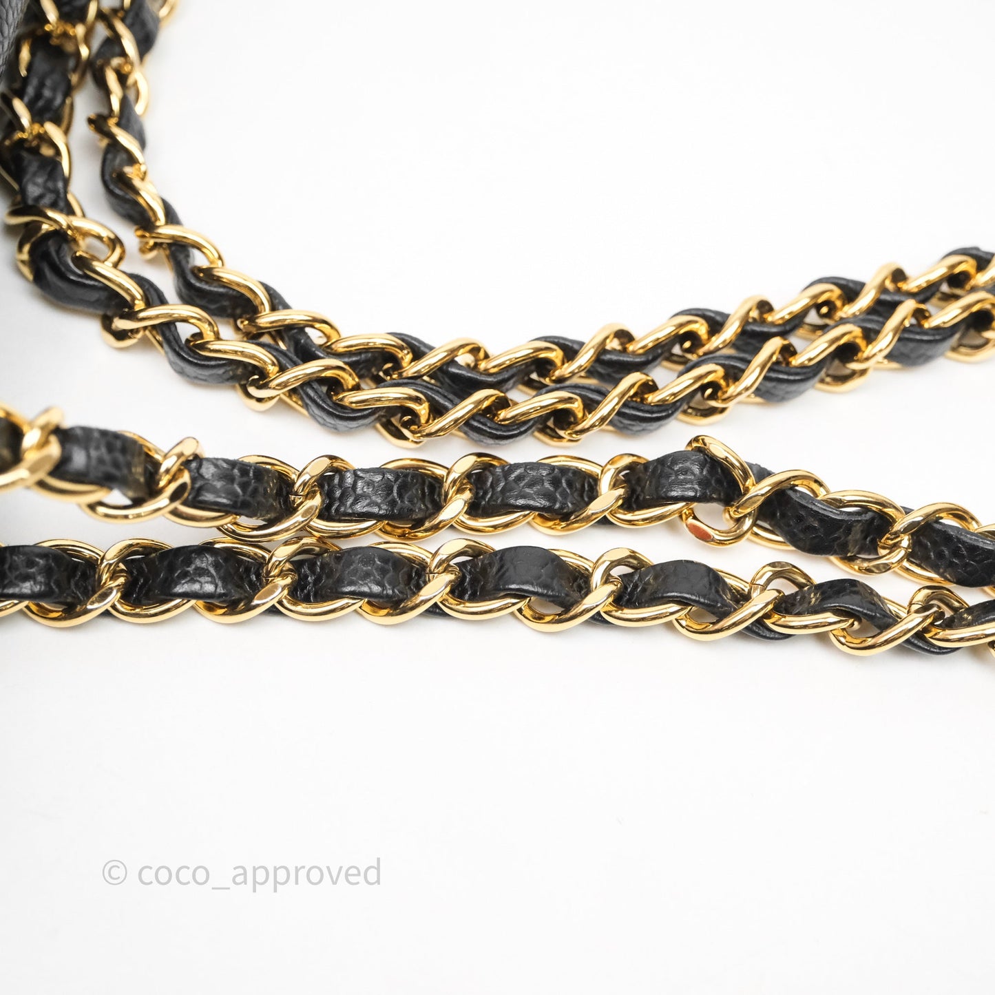 Chanel Classic M/L Medium Flap Quilted Black Caviar Gold Hardware