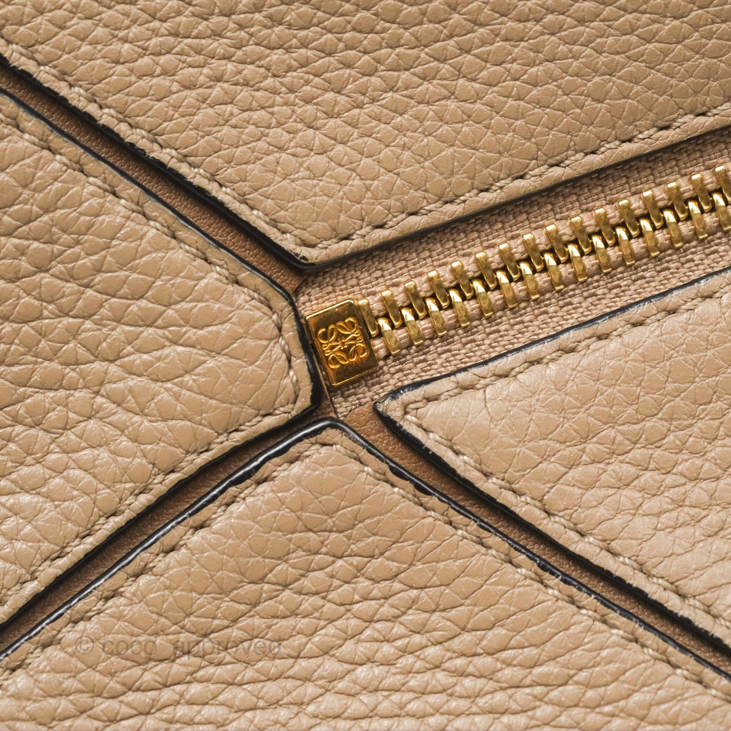 Loewe Small Puzzle Bag Sand Mink Grained Calfskin