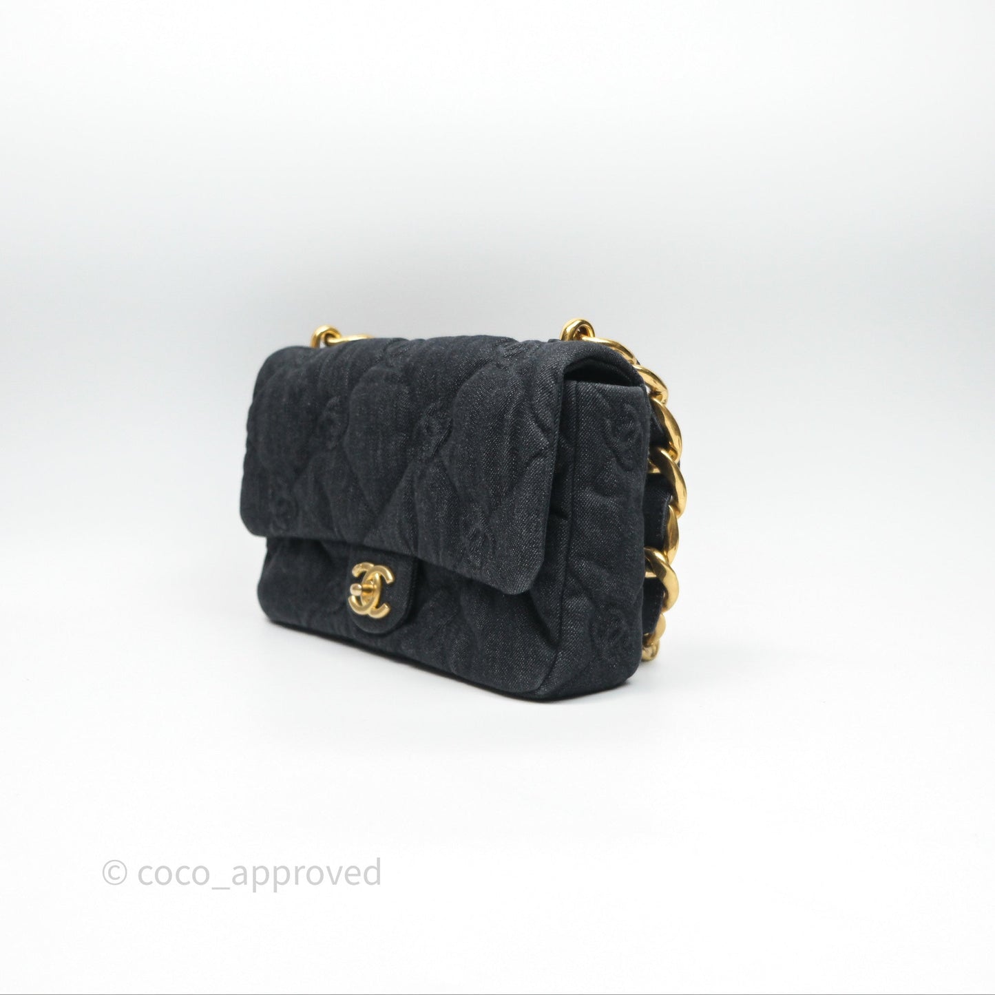 Chanel Medium Funky Town Flap Denim Aged Gold Hardware 22S