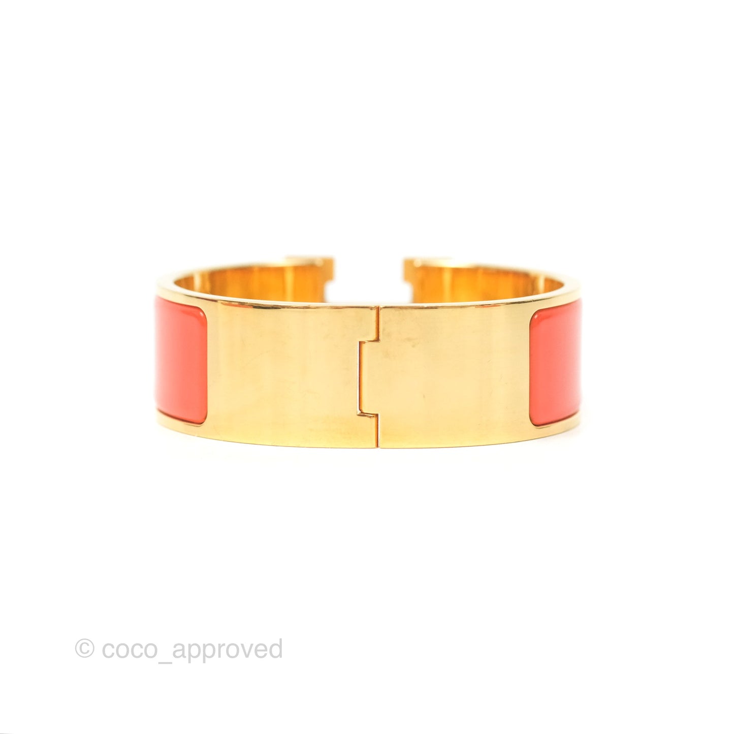 Hermès Clic Clac H Bracelet Orange Fruité Rose Gold PM