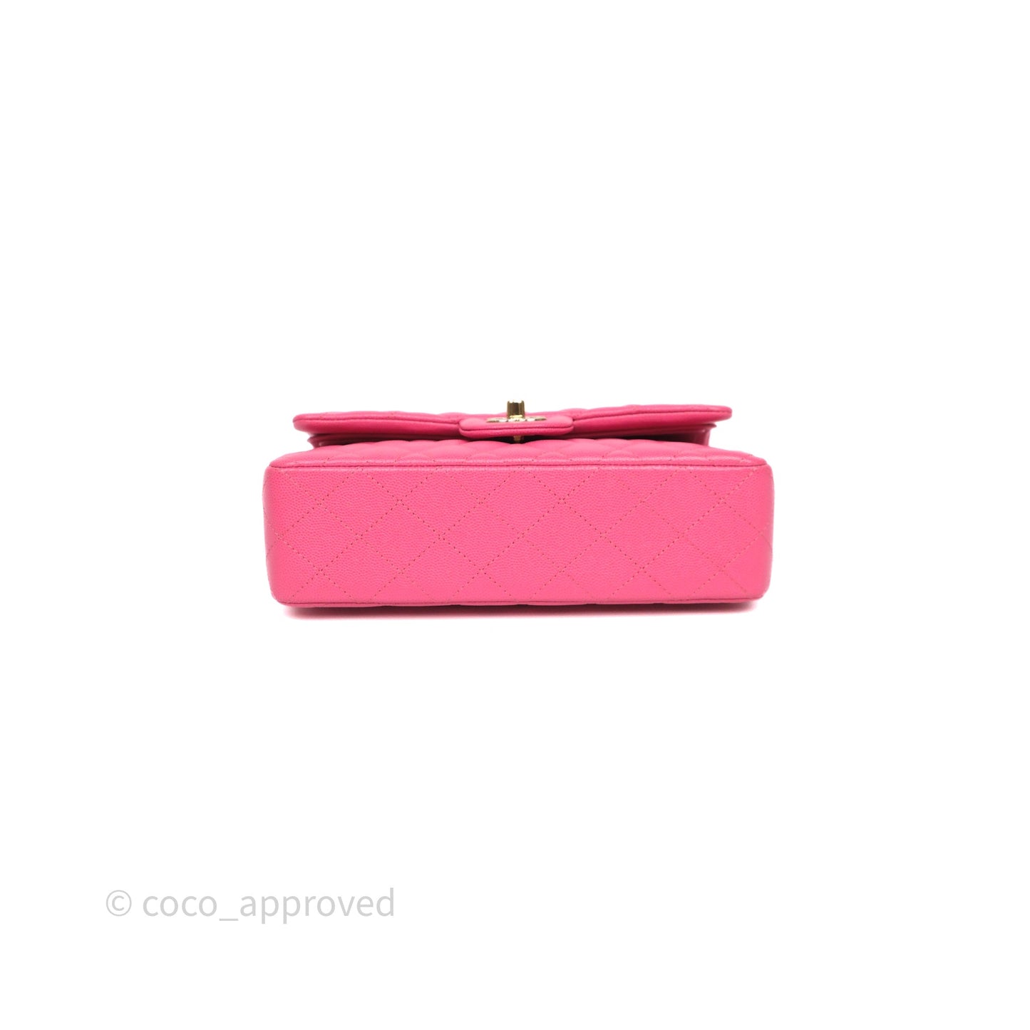 Chanel Small Classic Flap Quilted Hot Pink Caviar Gold Hardware