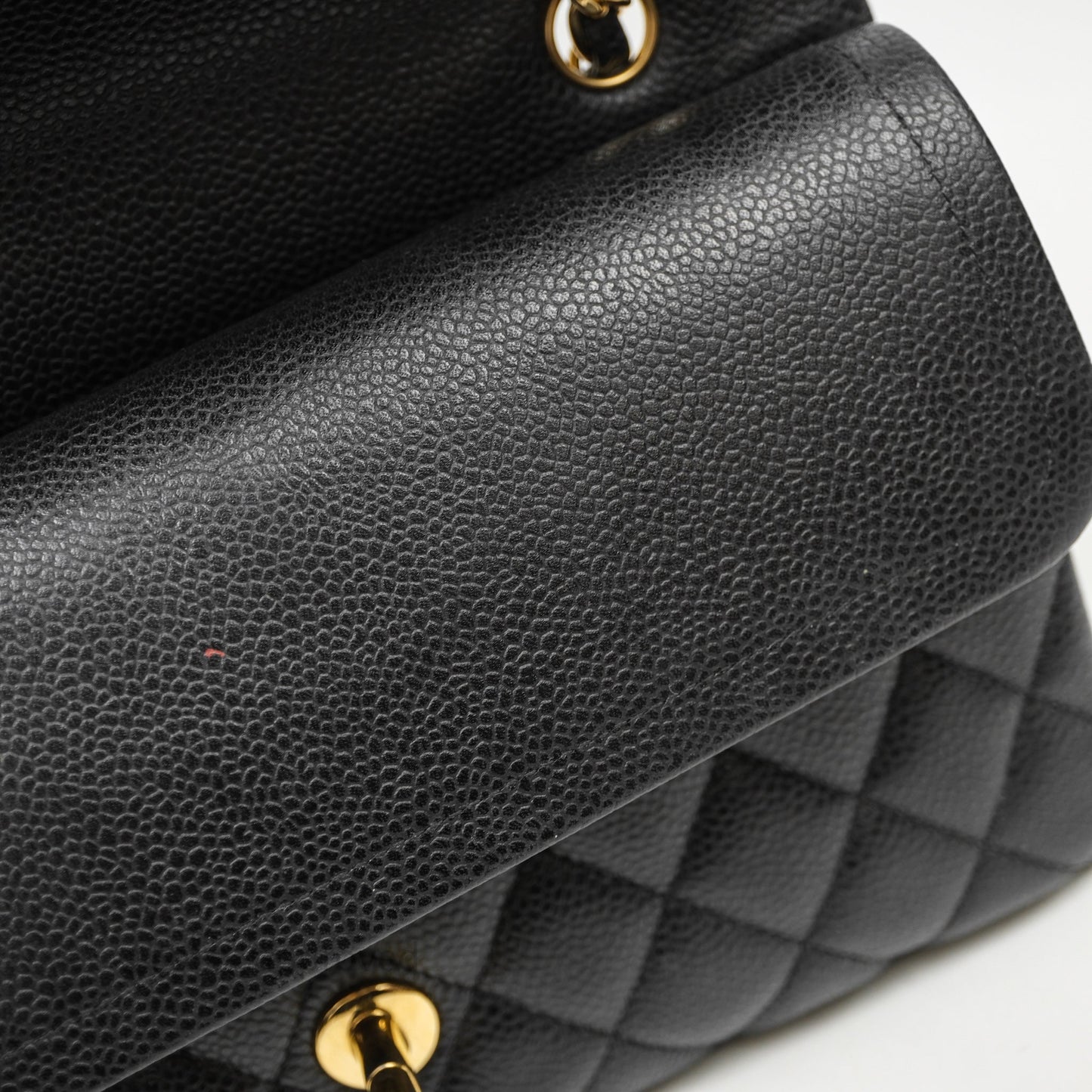 Chanel Classic M/L Medium Flap Quilted Black Caviar Gold Hardware