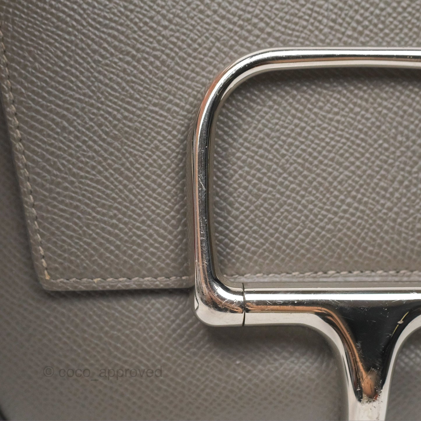 Hermès Della Cavalleria Mini Bag Gris Meyer 0L Epsom Palladium Hardware