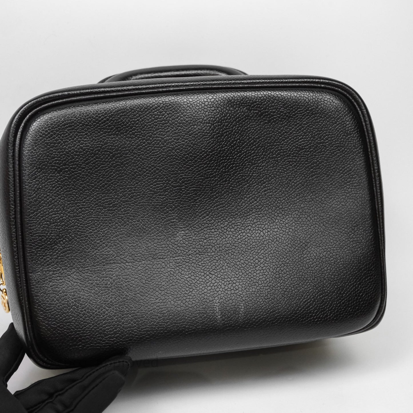 Chanel Vintage Timeless Vanity Case Caviar 24K Gold Hardware