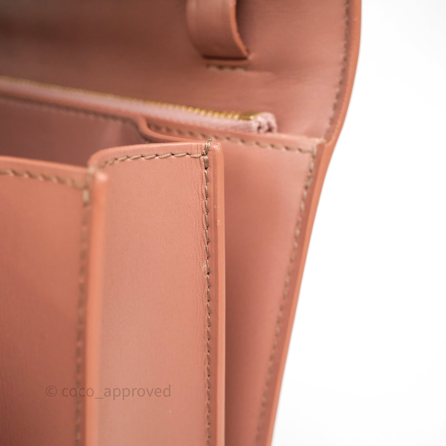 Celine Rose Box Medium Calfskin Bag Gold Hardware