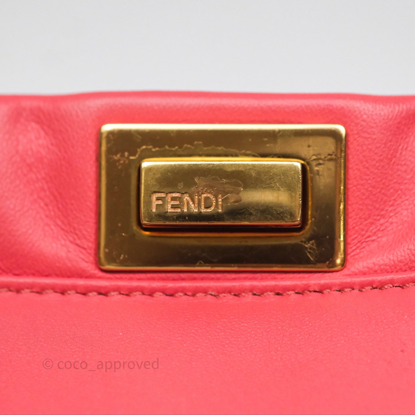 Fendi Nappa Mini Peekaboo Bag Hot Pink