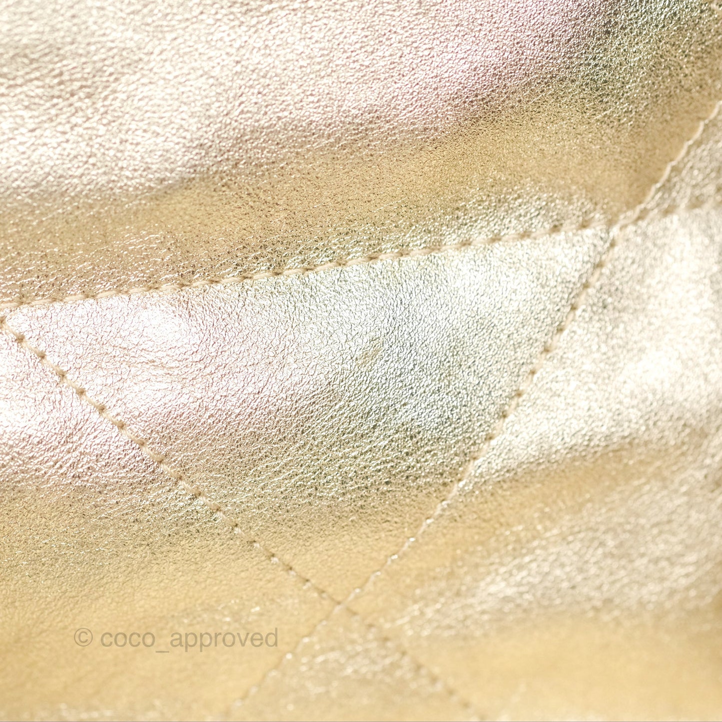 Chanel 22 Small Quilted Iridescent Gold Gold Hardware
