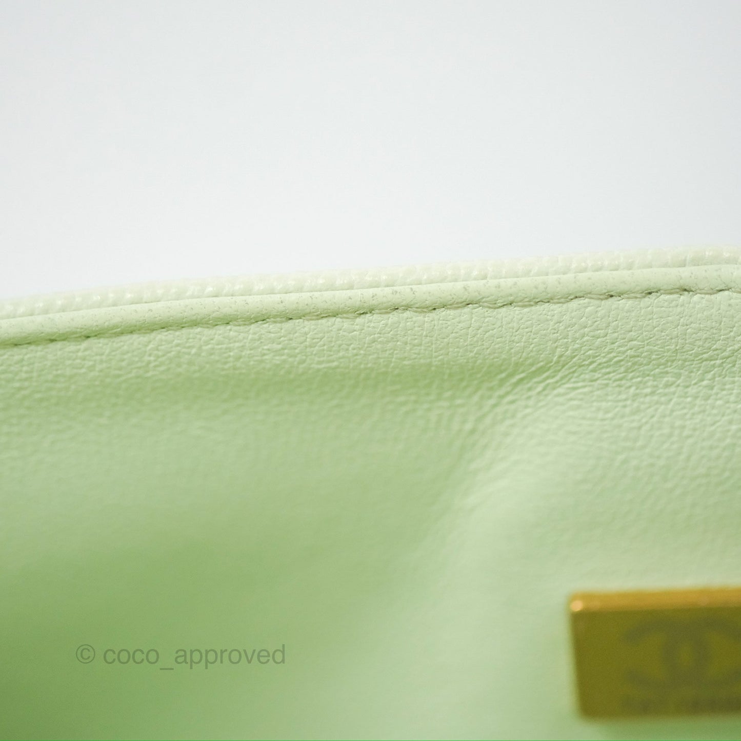 Chanel Small Quilted Classic Flap Mint Green Caviar Gold Hardware 22C