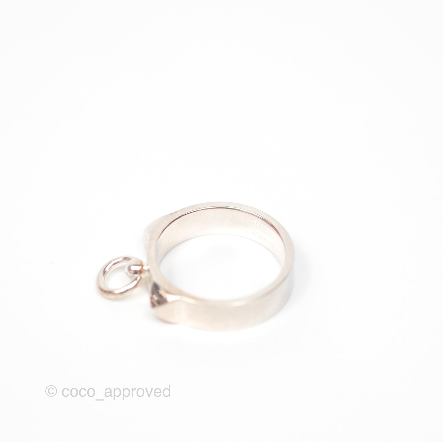 Hermes Collier de Chien Ring PM Sterling Silver Size 52