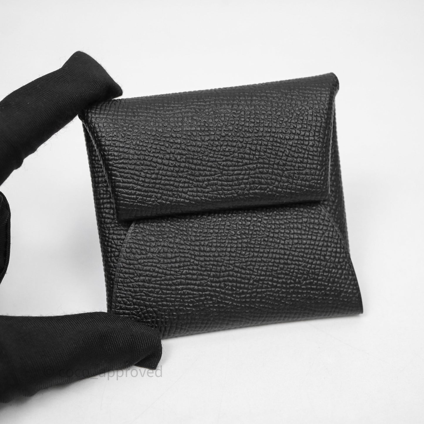 Hermes Bastia Change Purse Noir Epsom