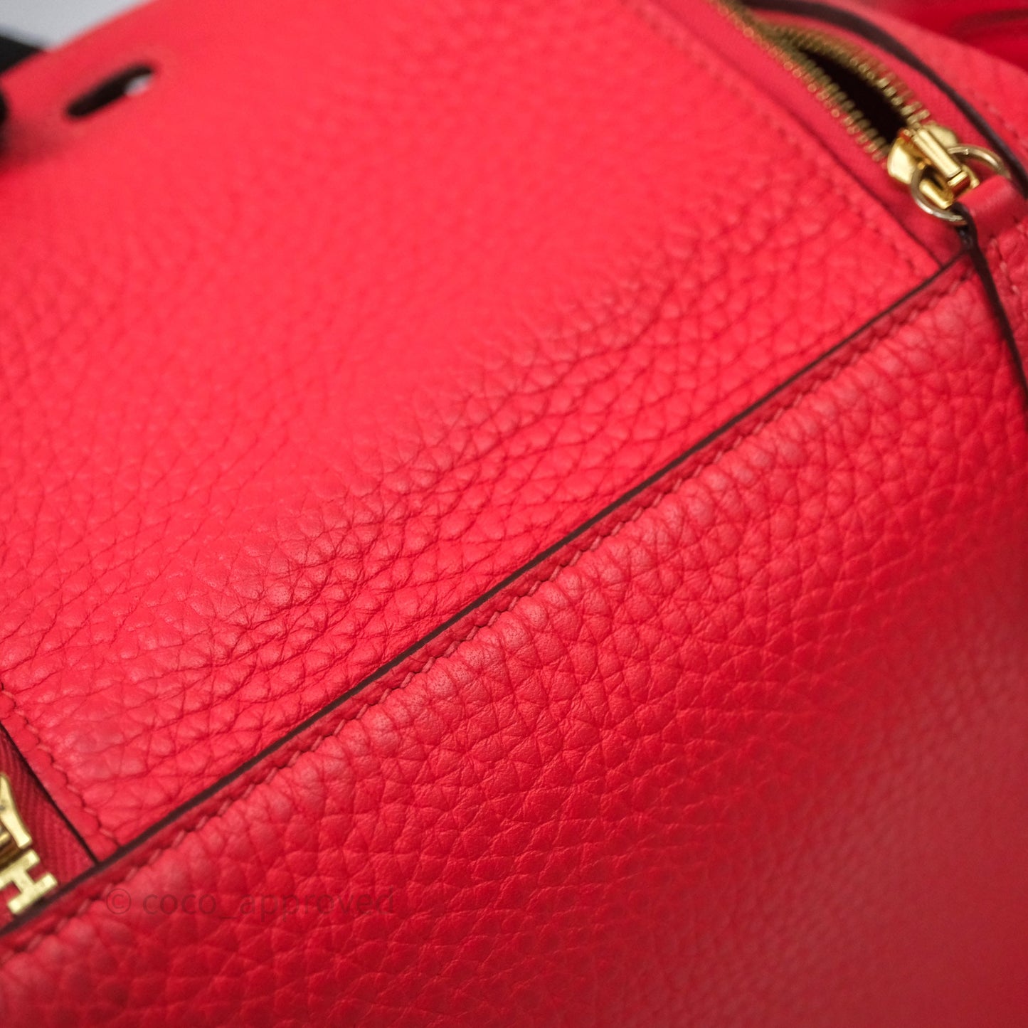 Hermès Mini Lindy 0E Rose Texas Clemence Gold Hardware