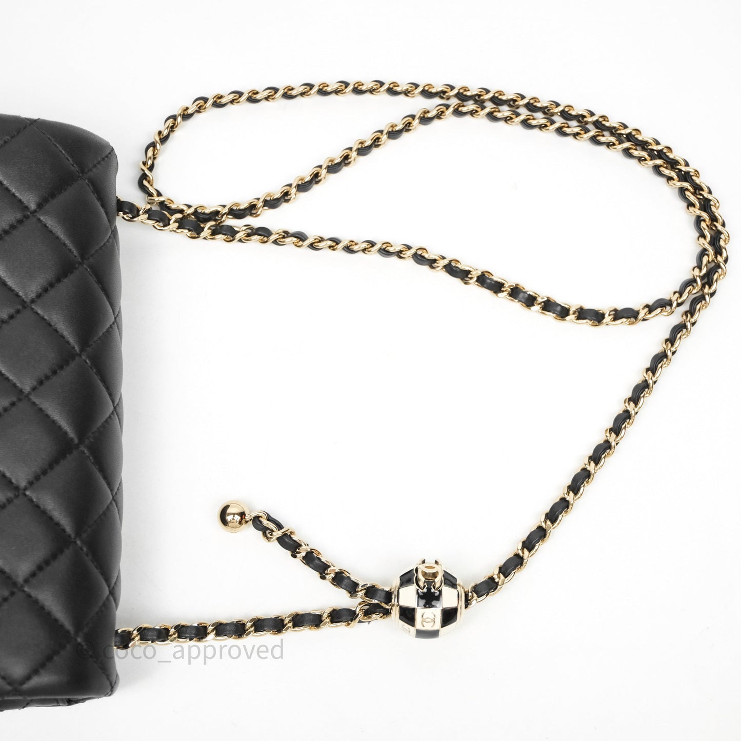 Chanel Ball Crush Mini Rectangular Black Lambskin Gold Hardware