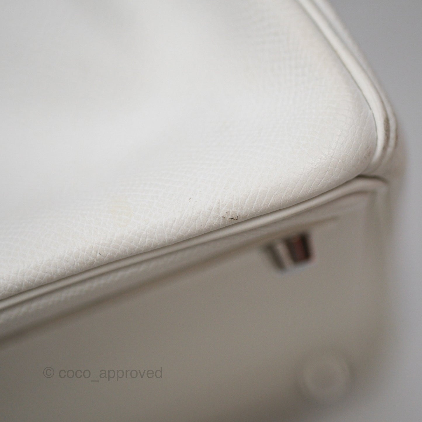 Hermès Birkin 30 Retourne White Epsom Palladium Hardware