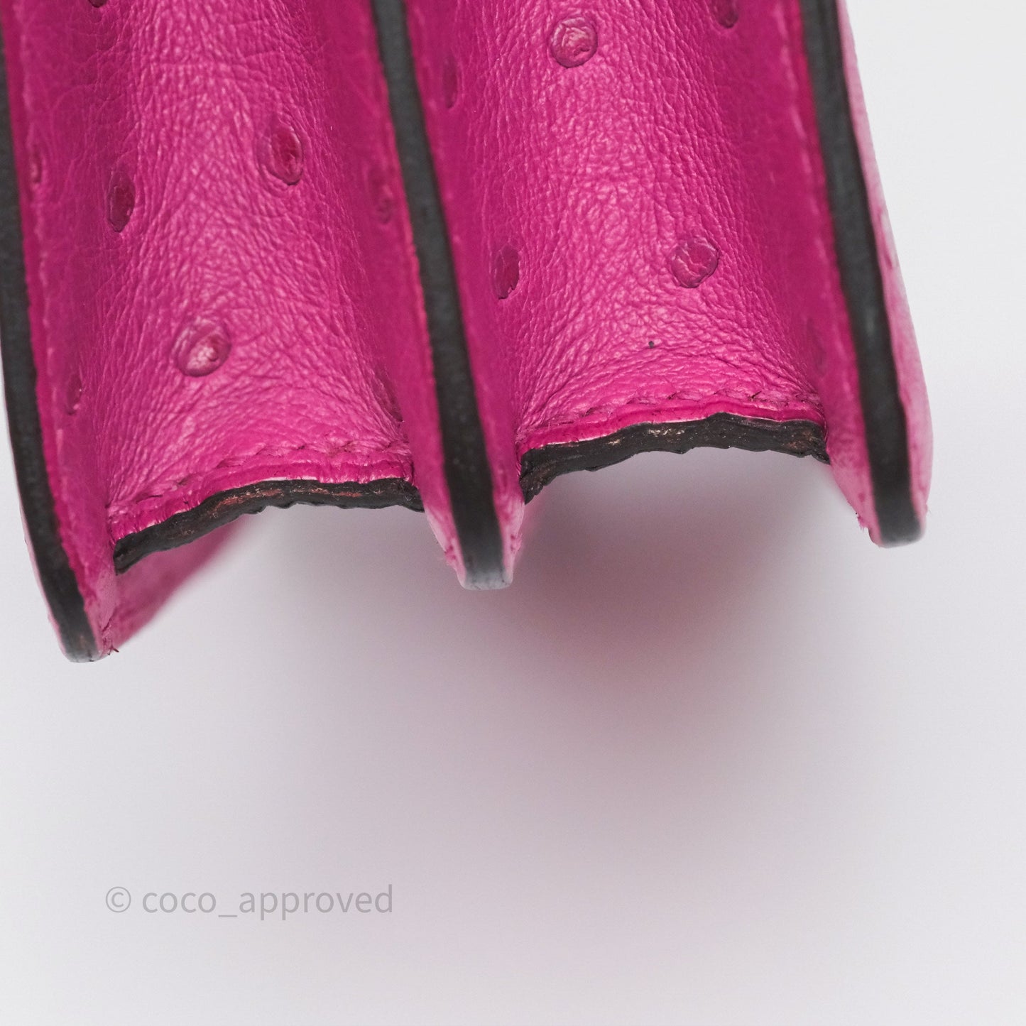 Hermès Roulis Mini 18 Rose Pourpre L3 Autruche Palladium Hardware