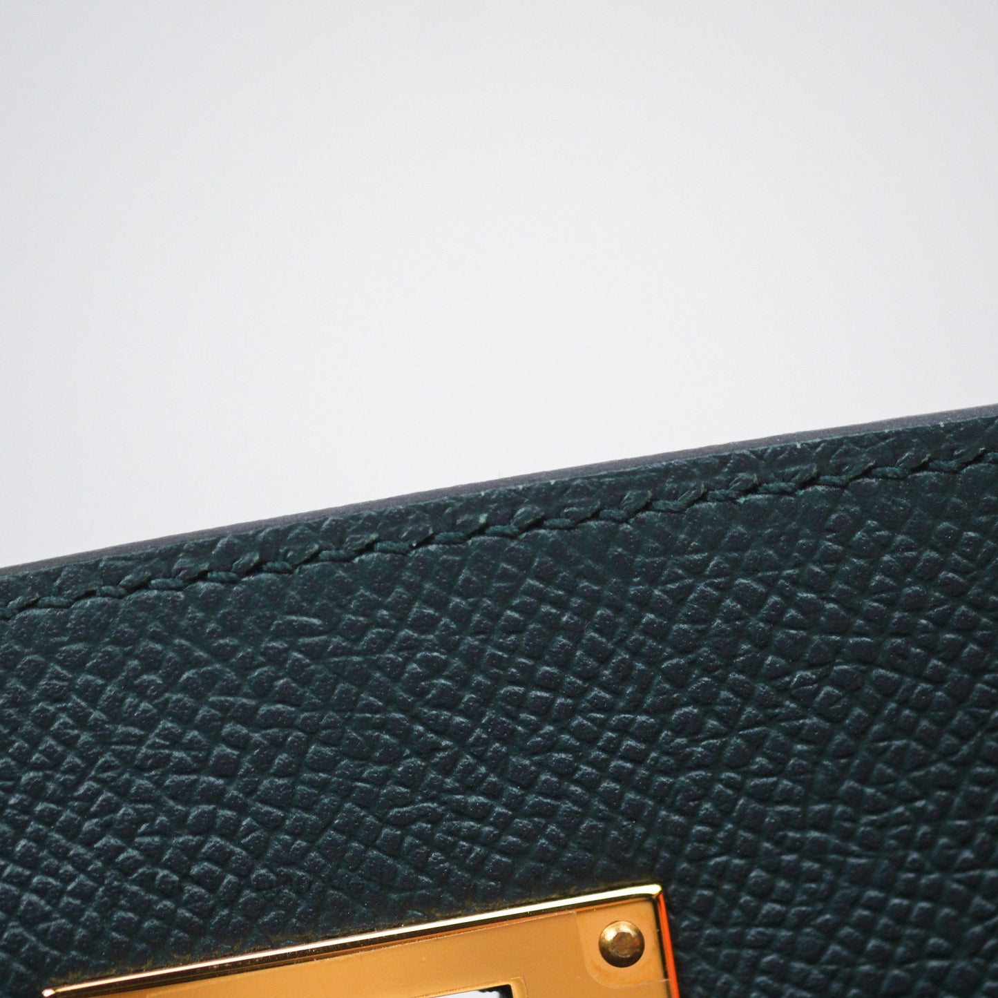 Hermès Kelly II 28 Sellier Vert Cypress 6O Veau Epsom Gold Hardware