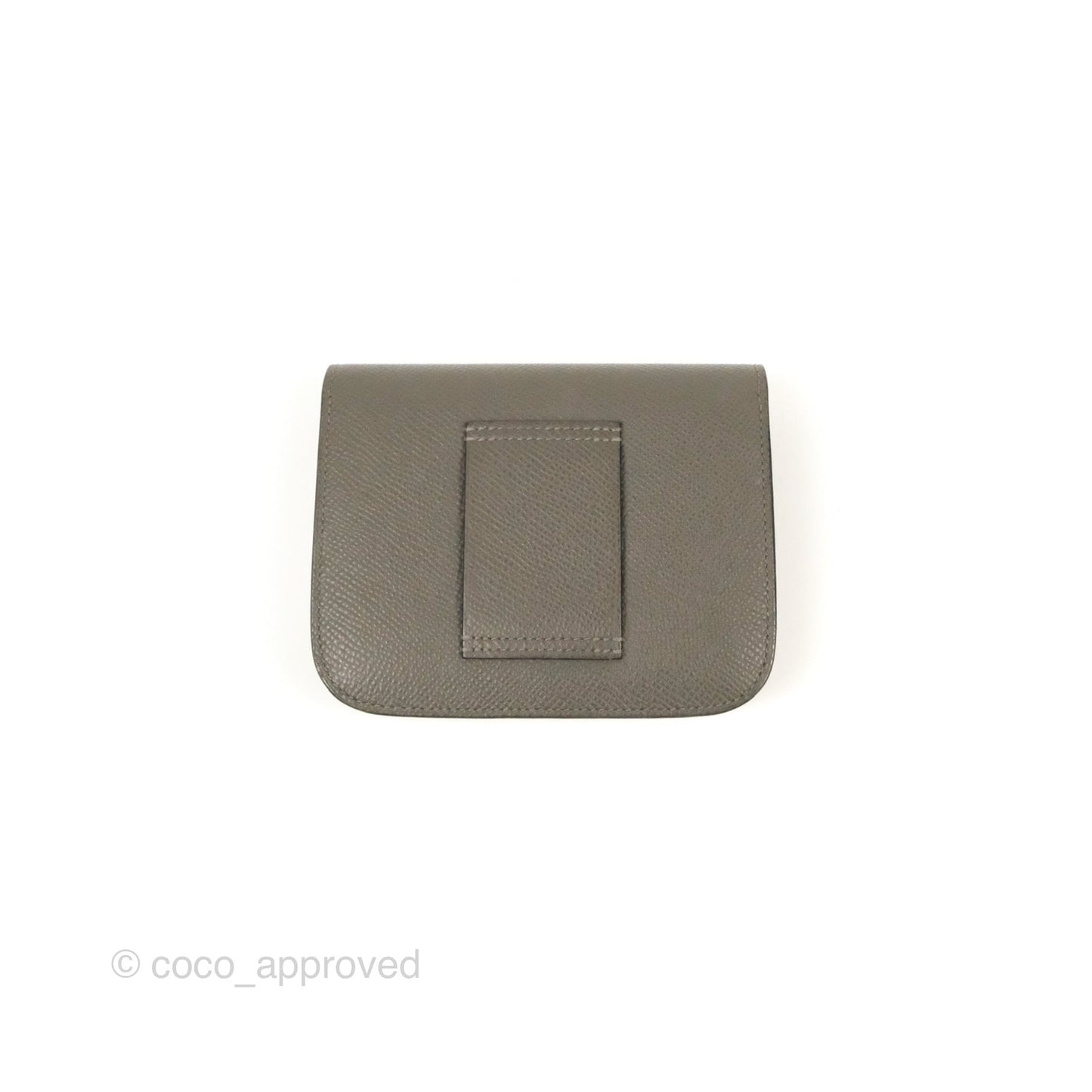 Hermès Constance Slim Wallet Gris Meyer 0L Epsom Gold Hardware