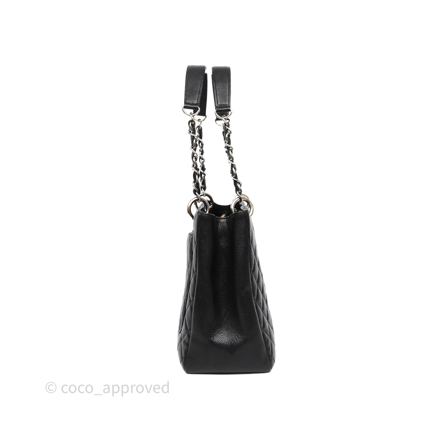 Chanel GST Black Caviar Silver Hardware