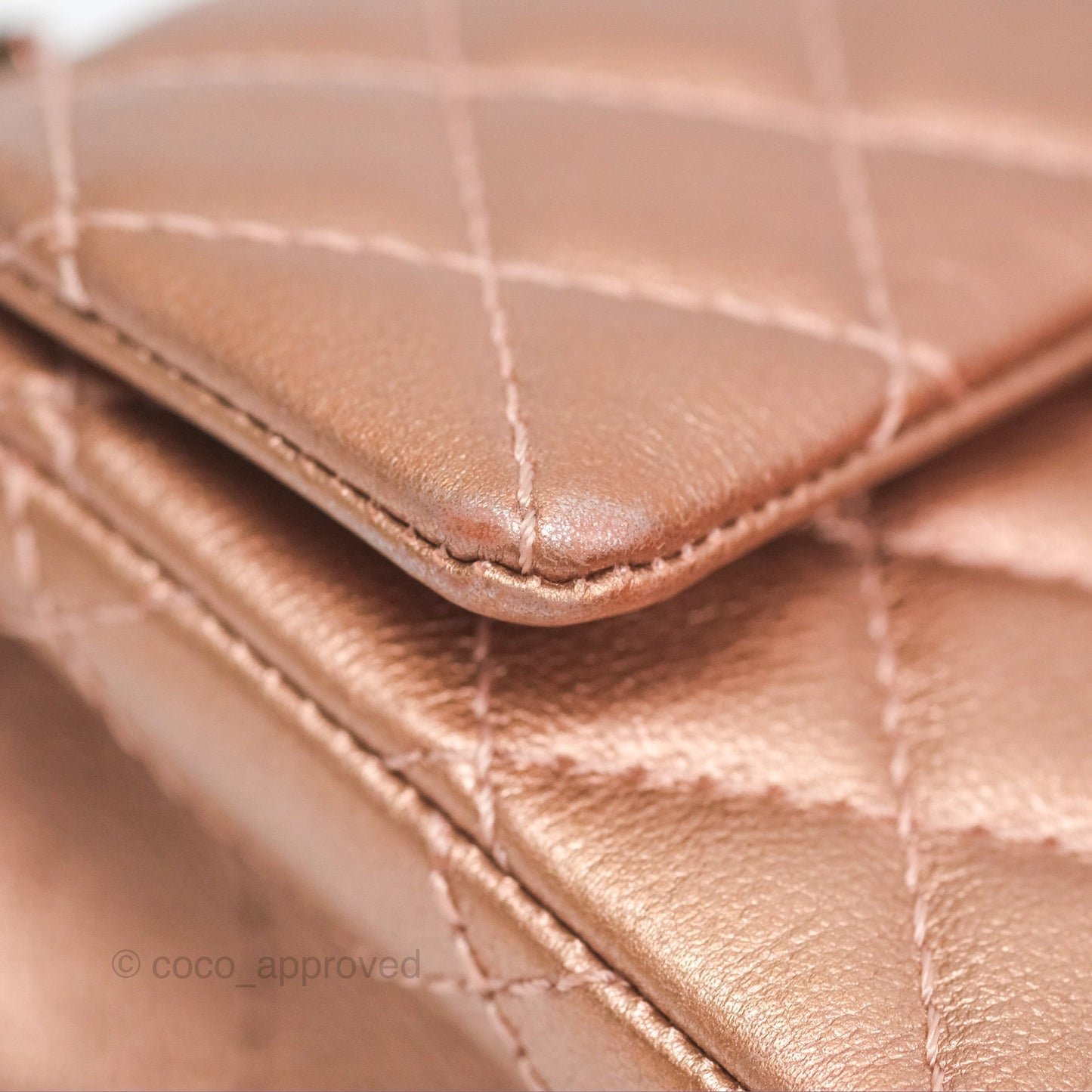 Chanel Mini Reissue 224 Copper Metallic Calfskin Rose Gold