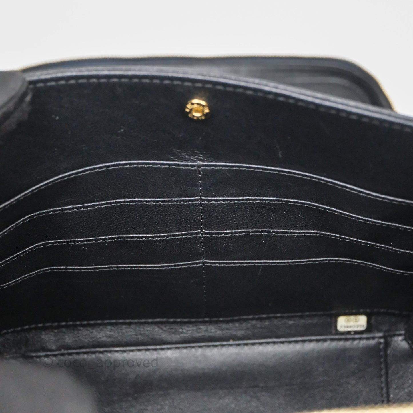 Chanel Quilted Large CC Filigree Vanity Case Navy Black Caviar