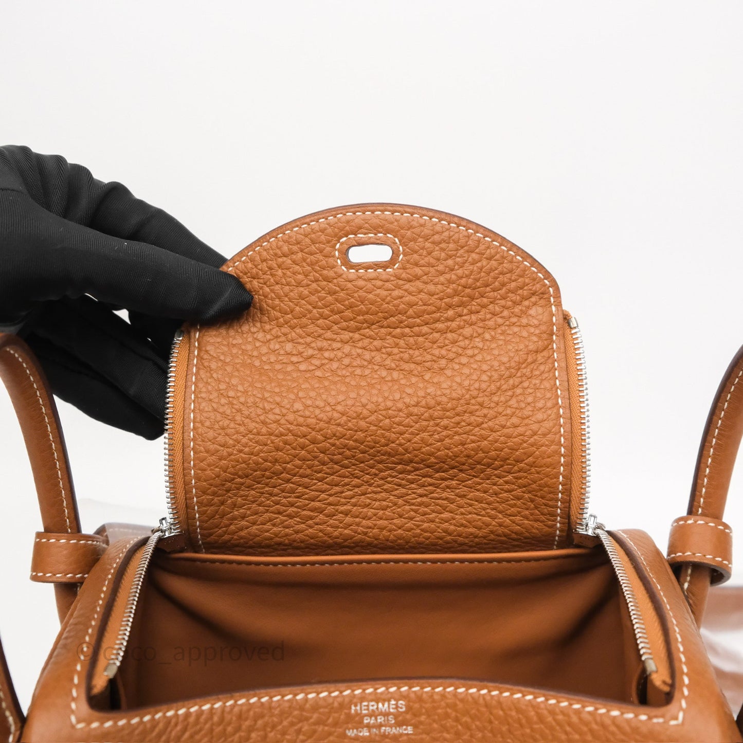 Hermès Mini Lindy 20 Gold 37 Clemence Palladium Hardware