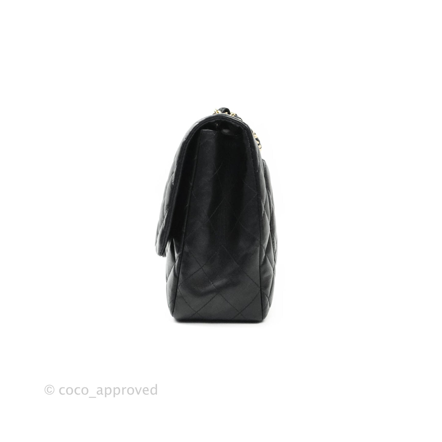 Chanel Jumbo Single Flap Black Lambskin 24K Gold Hardware⁣⁣