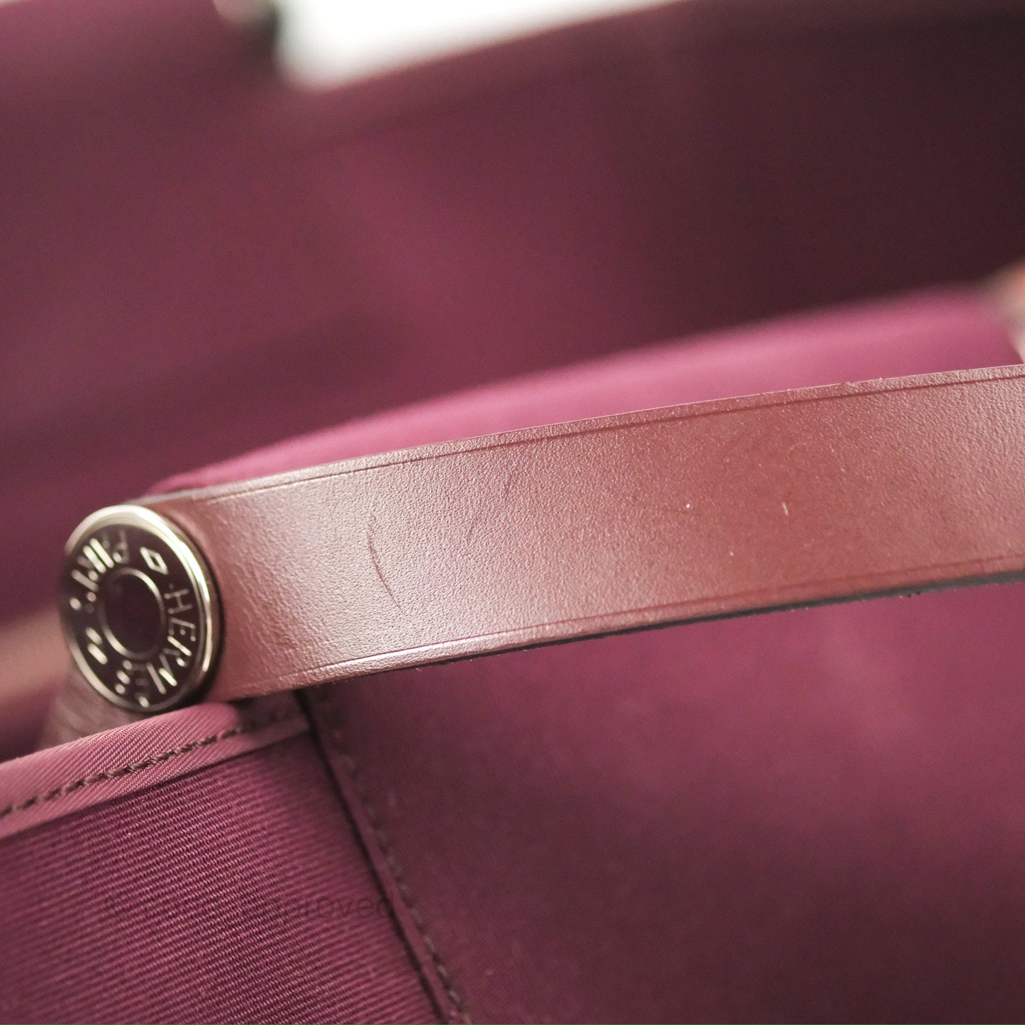 Hermès Cabag Elan Bag Purple Canvas
