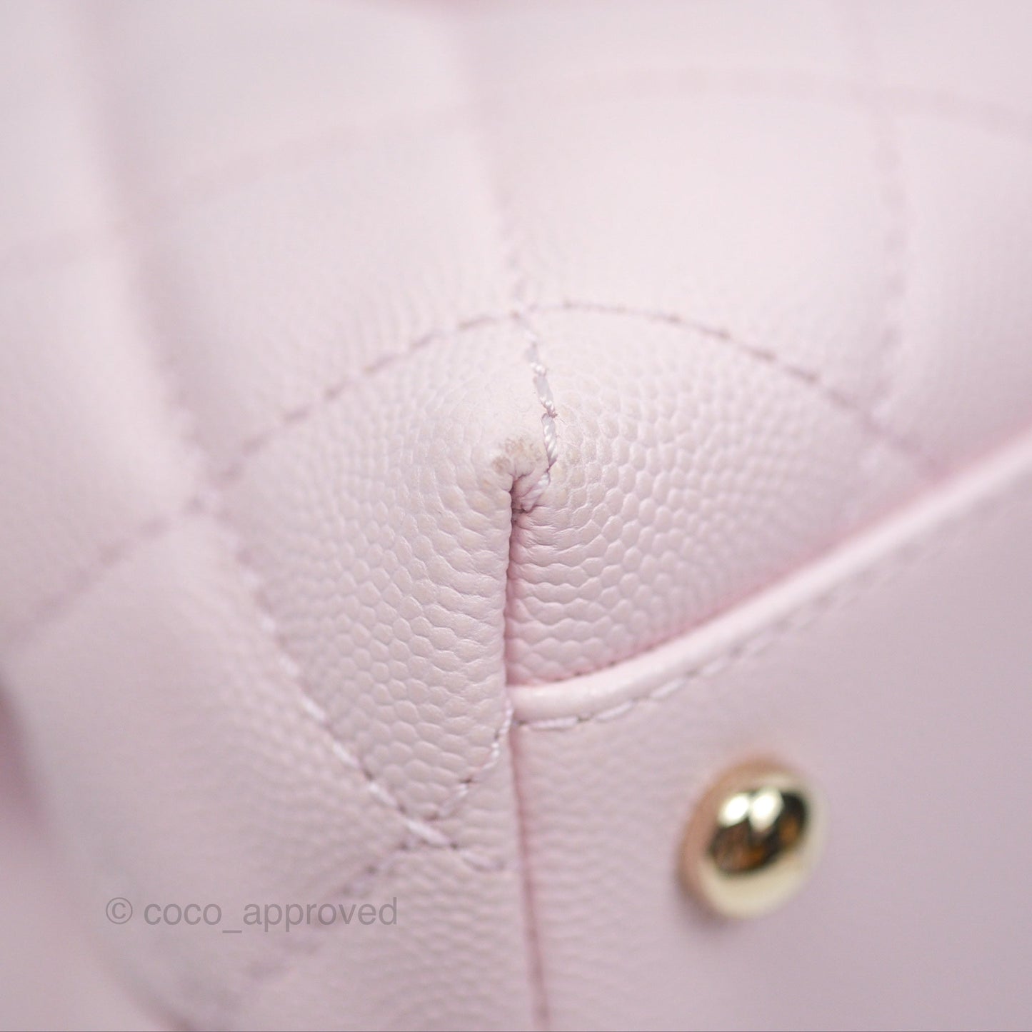 Chanel Small Coco Handle Light Pink Caviar Gold Hardware