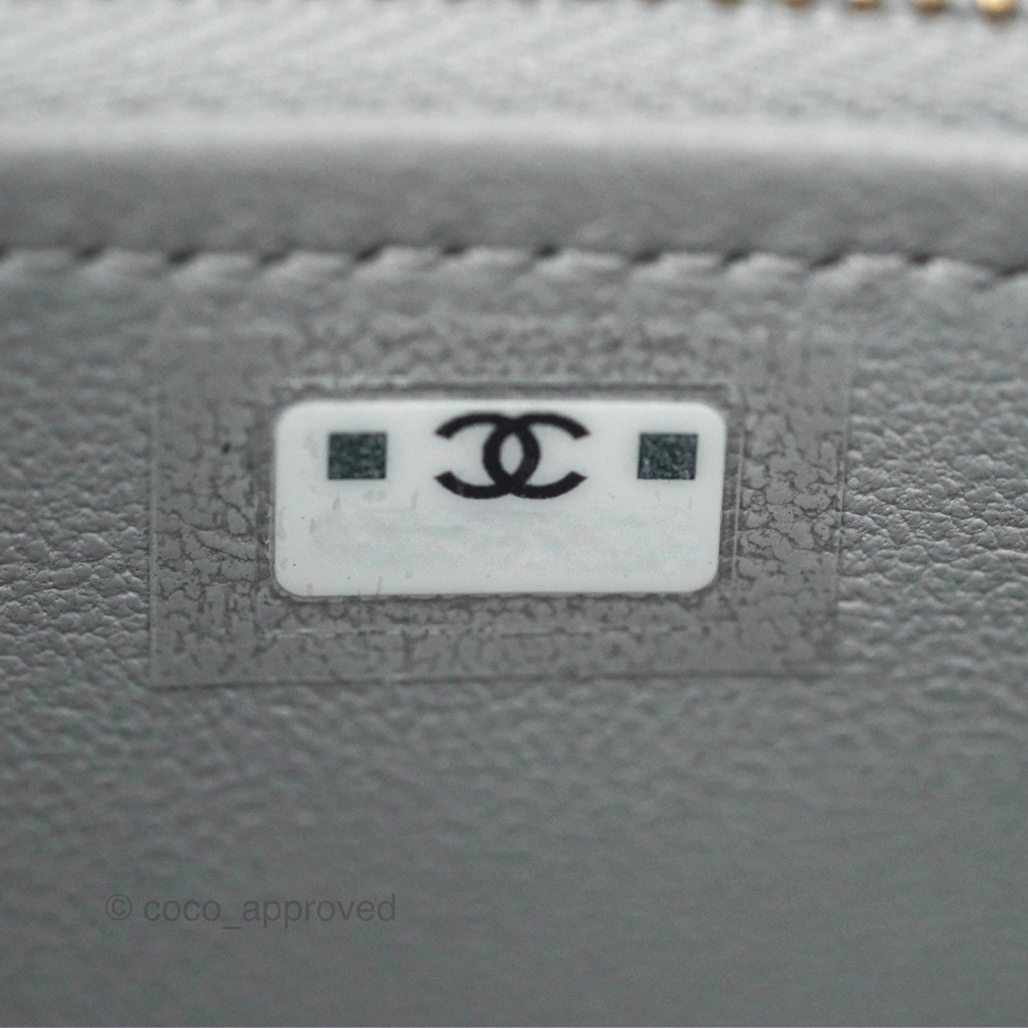 Chanel Vanity with Heart Adjustable Chain Grey Caviar Aged Gold Hardware