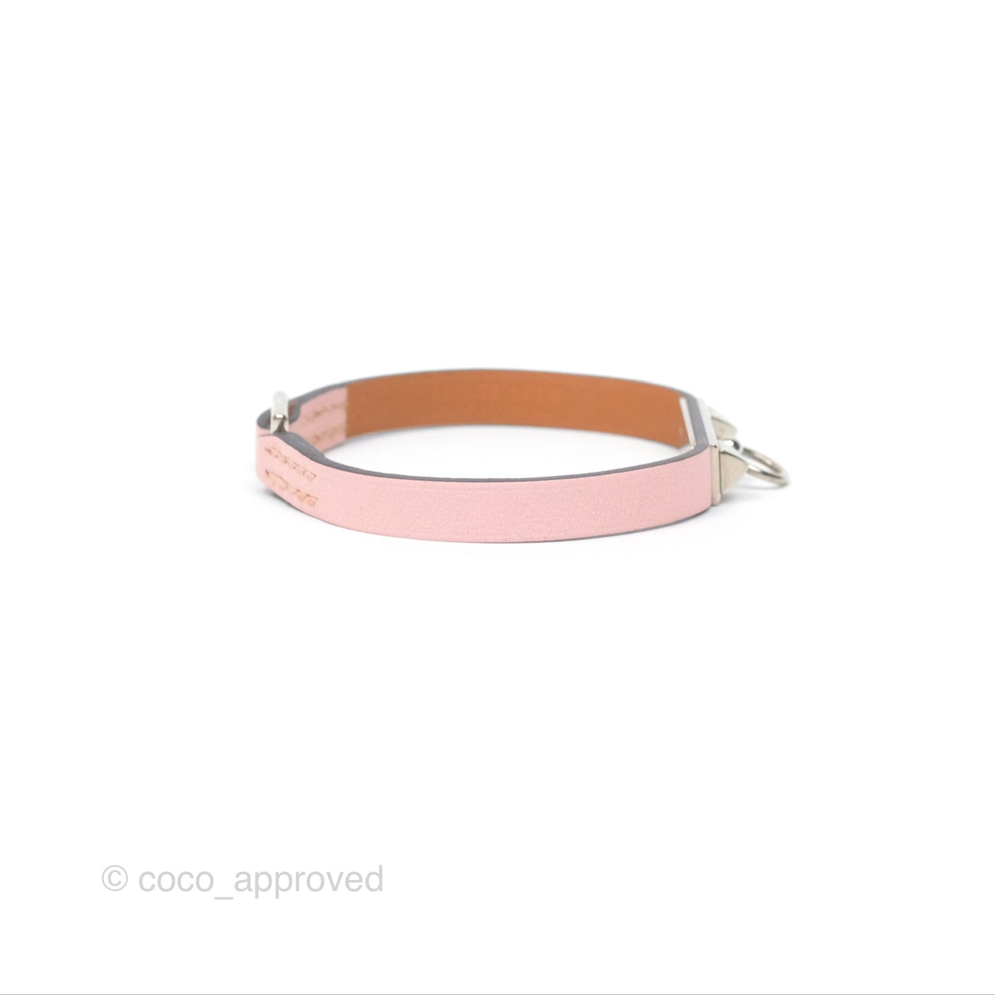 Hermès Rivale Mini Bracelet Rose Sakura Swift Palladium Hardware