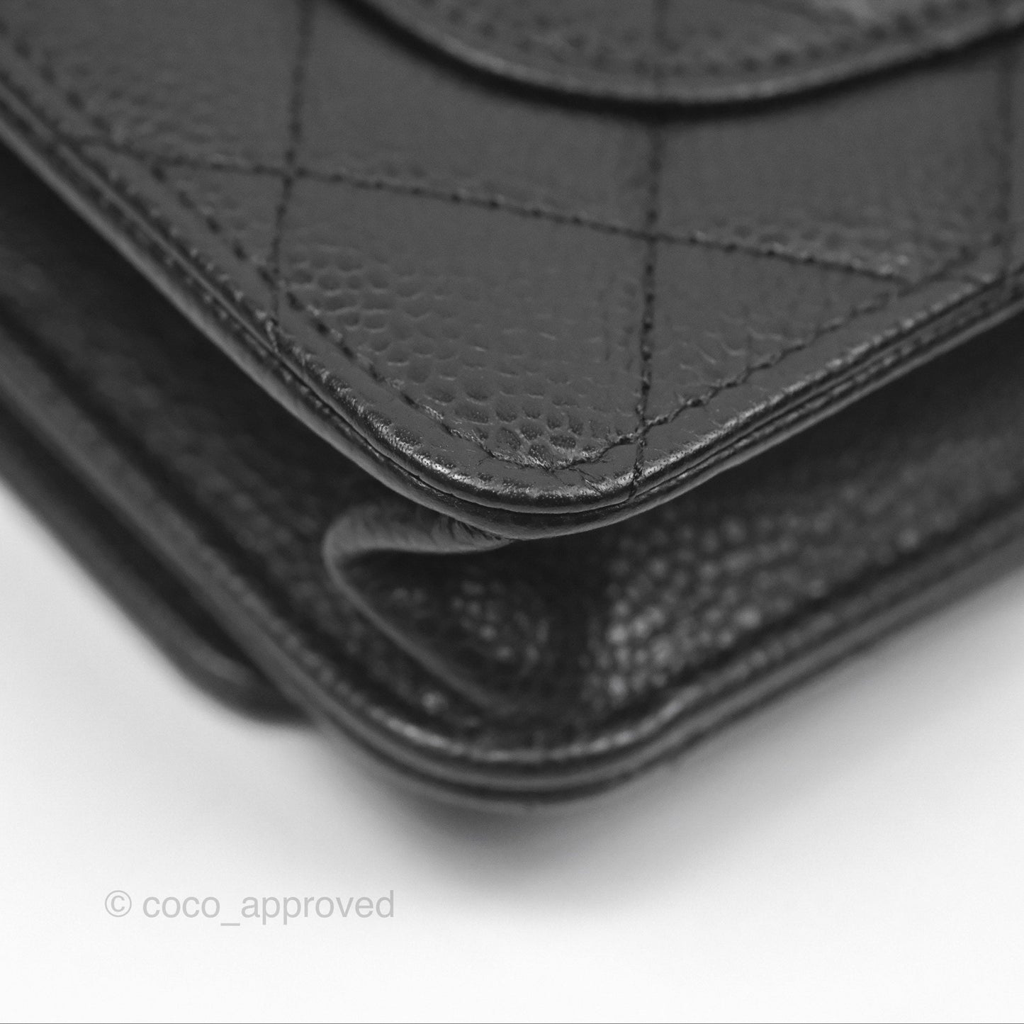 Chanel Quilted Classic WOC Black Caviar Silver Hardware