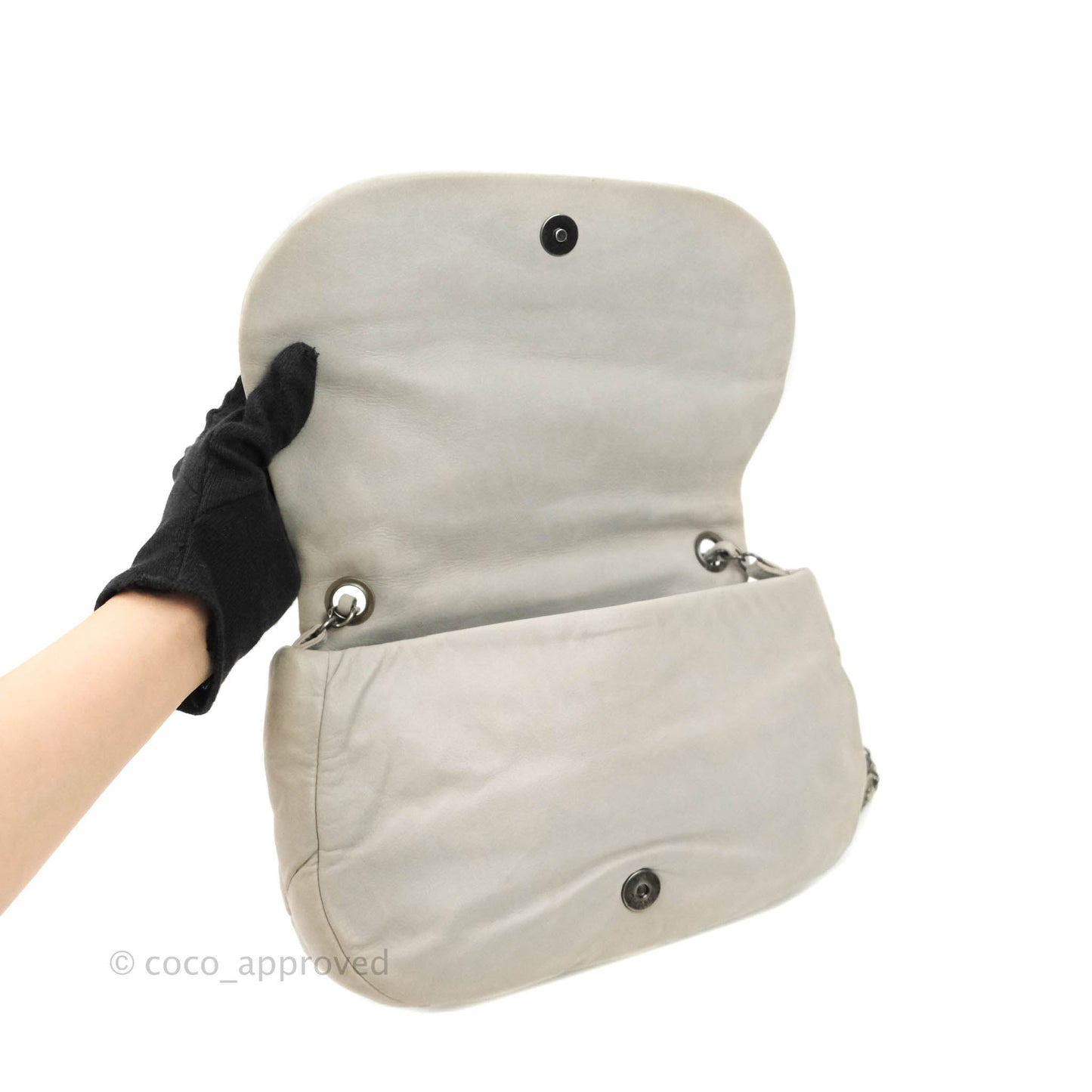 Chanel Flap Bag Iridescent Calfskin Ruthenium Hardware