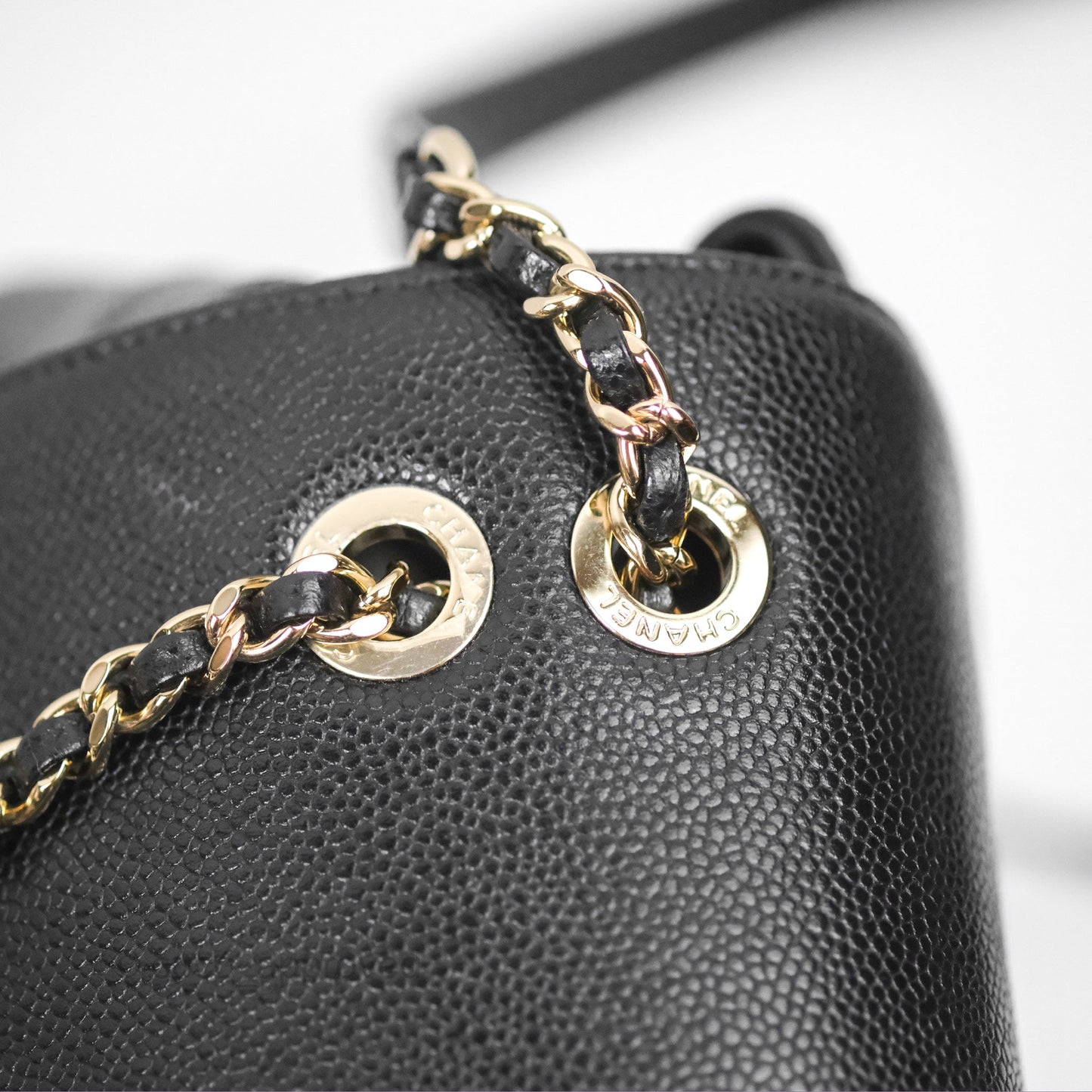 Chanel Quilted Business Affinity Backpack Black Caviar Gold Hardware