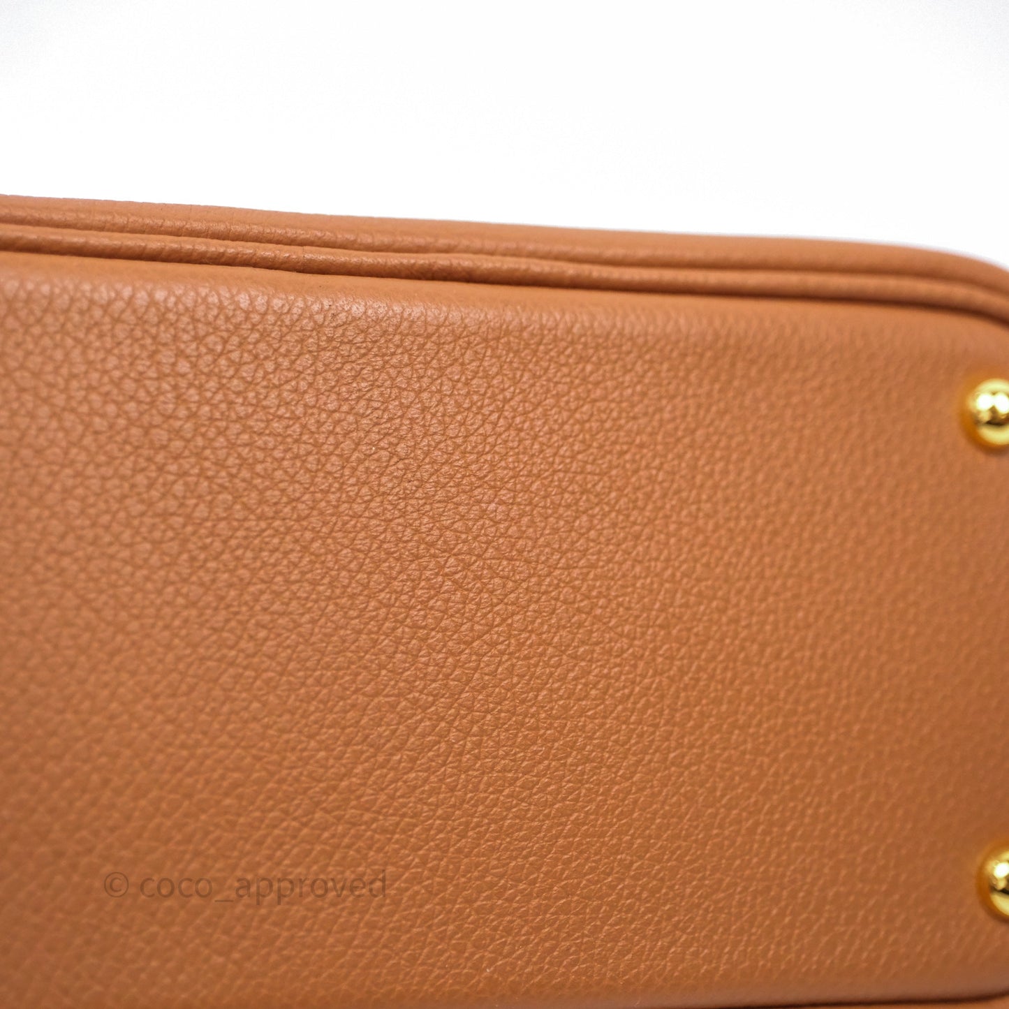Hermès Bolide Mini 1923 Gold Evercolor Gold Hardware