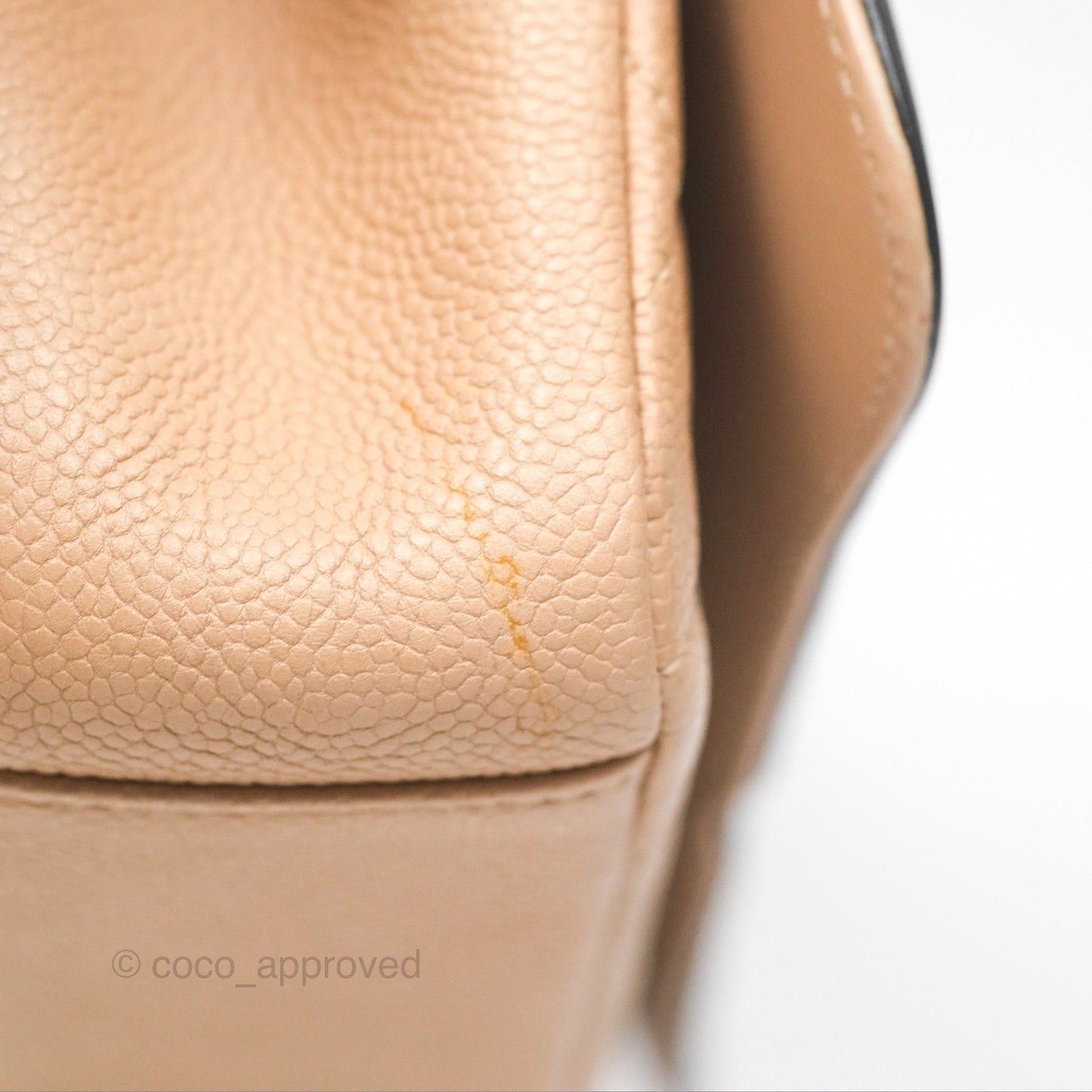 Chanel Small CC Filigree Flap Quilted Beige Black Caviar