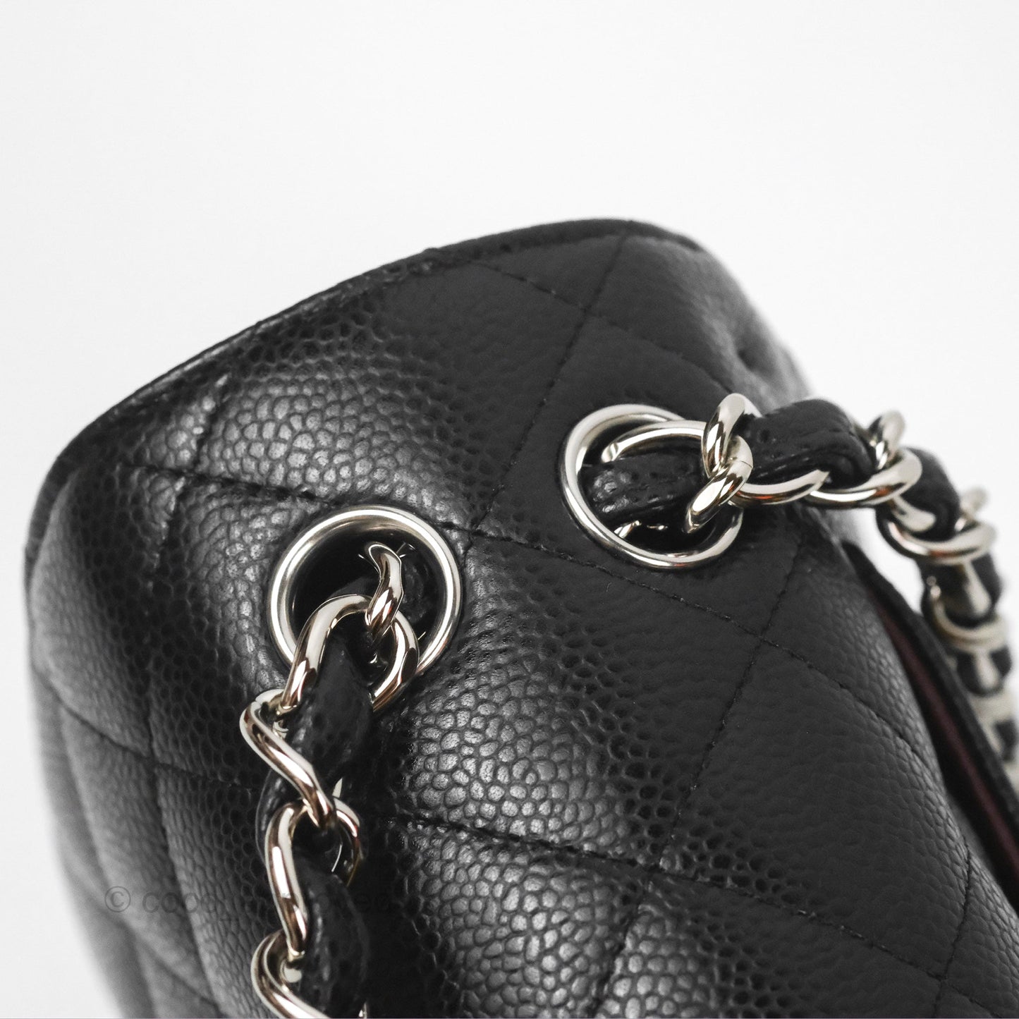 Chanel Jumbo Double Flap Quilted Black Caviar Silver Hardware