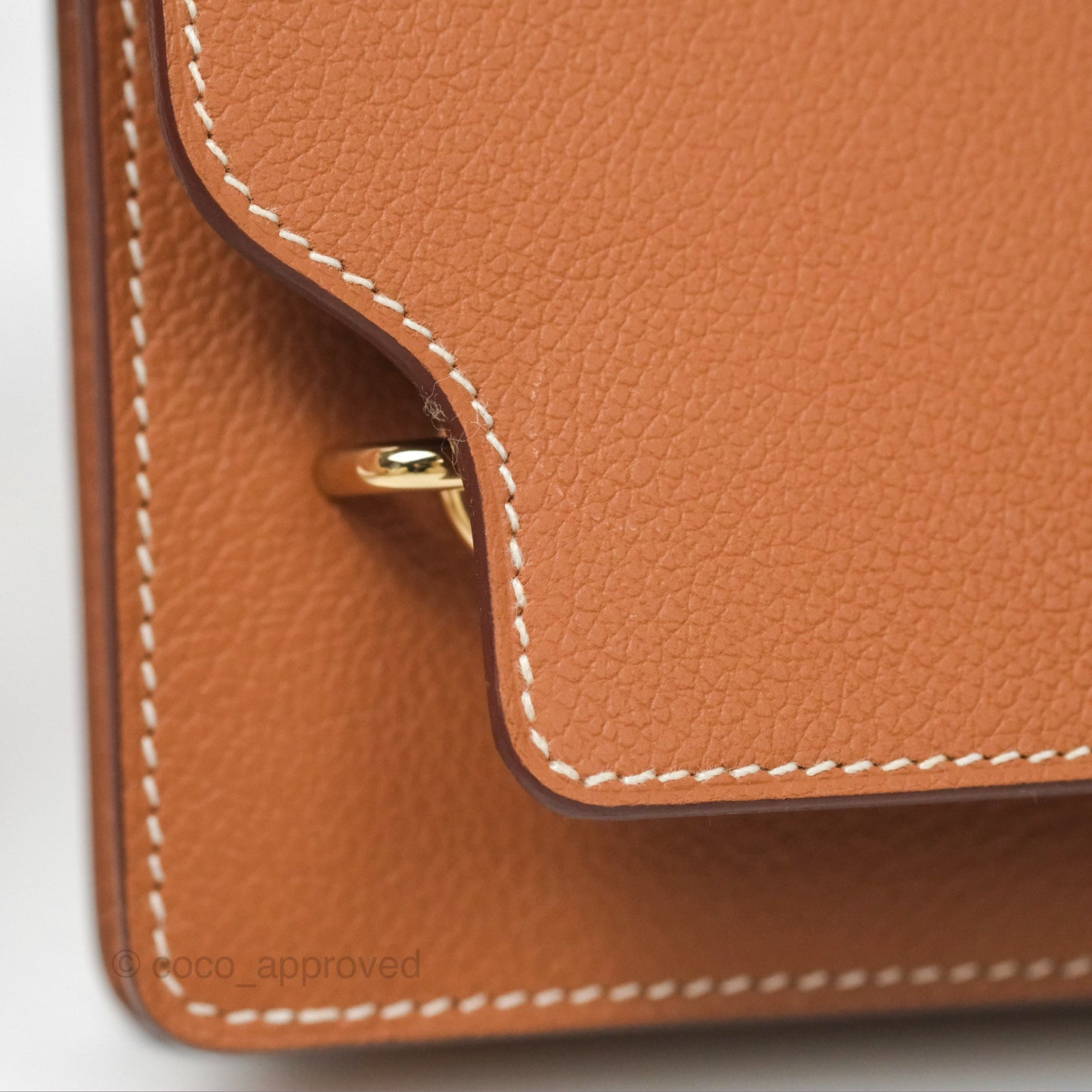 Hermès Roulis Slim Wallet Gold Evercolor Gold Hardware