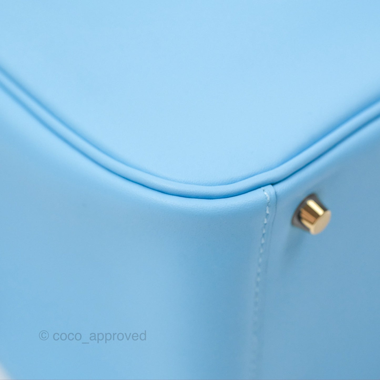 Hermès Mini Lindy 20 Celeste Swift Gold Hardware