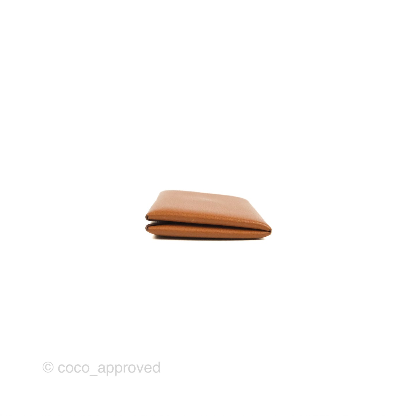 Hermès Calvi Card Holder Gold Epsom