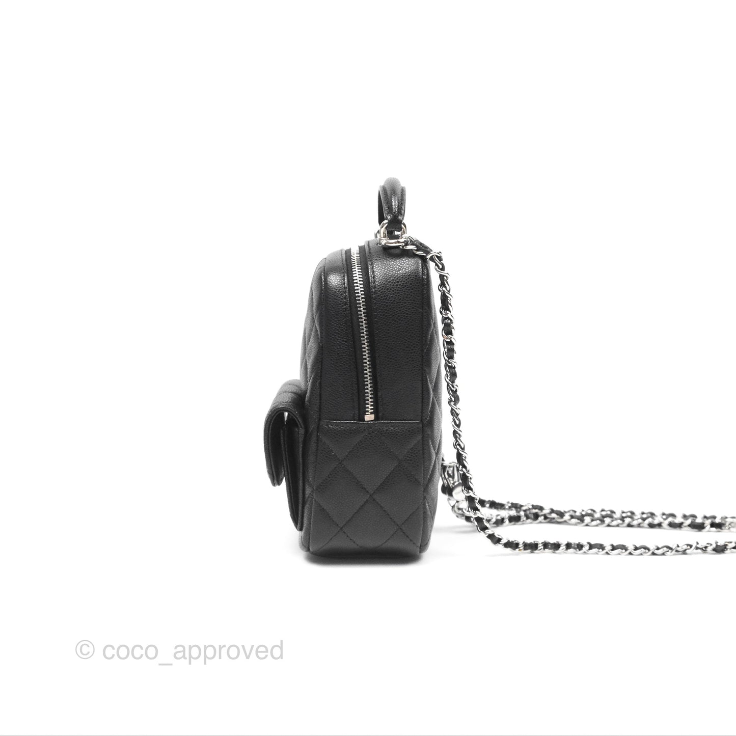 Chanel Classic Mini Backpack Black Caviar Silver Hardware