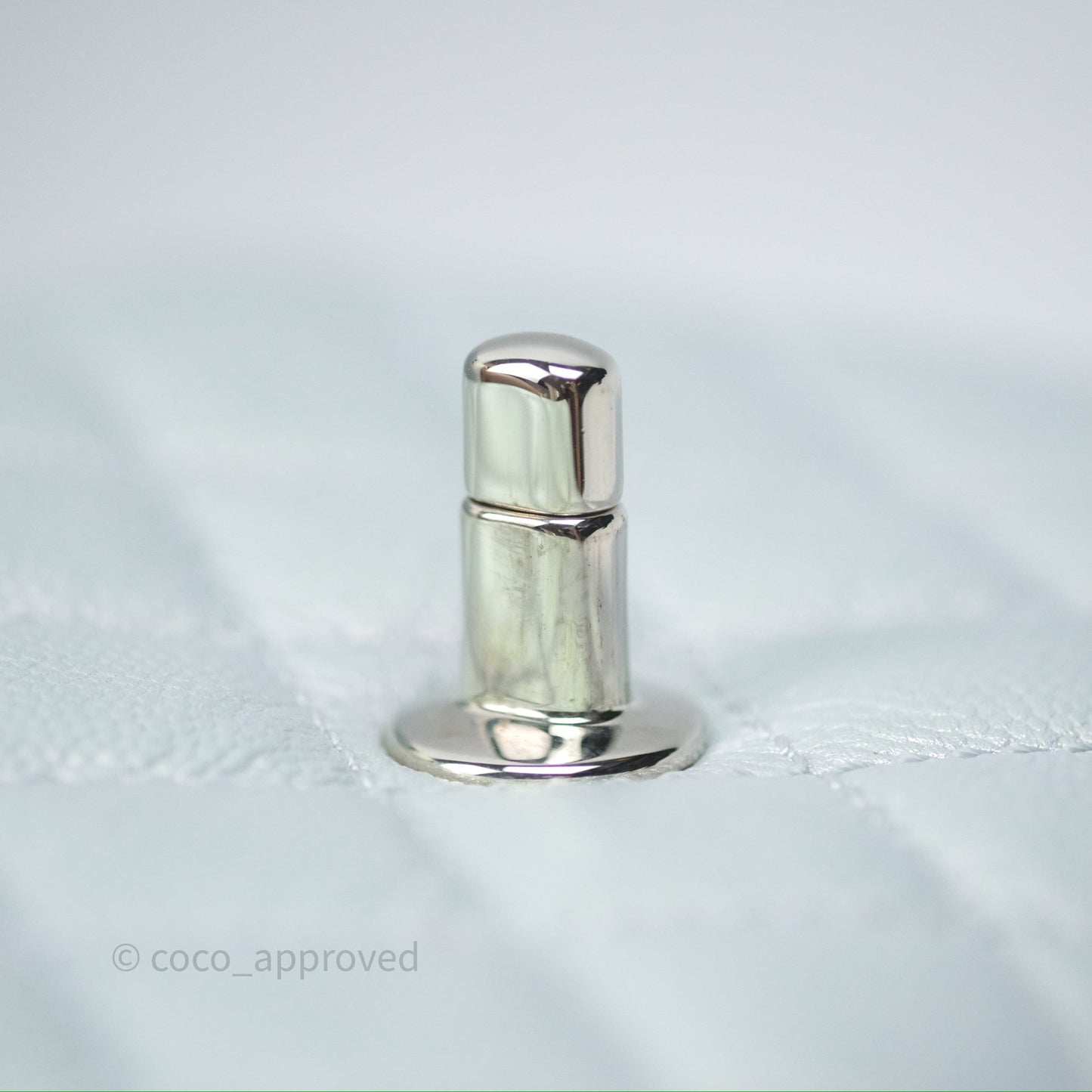 Chanel Mini Coco Handle Quilted Iridescent Light Blue Caviar Rainbow Hardware