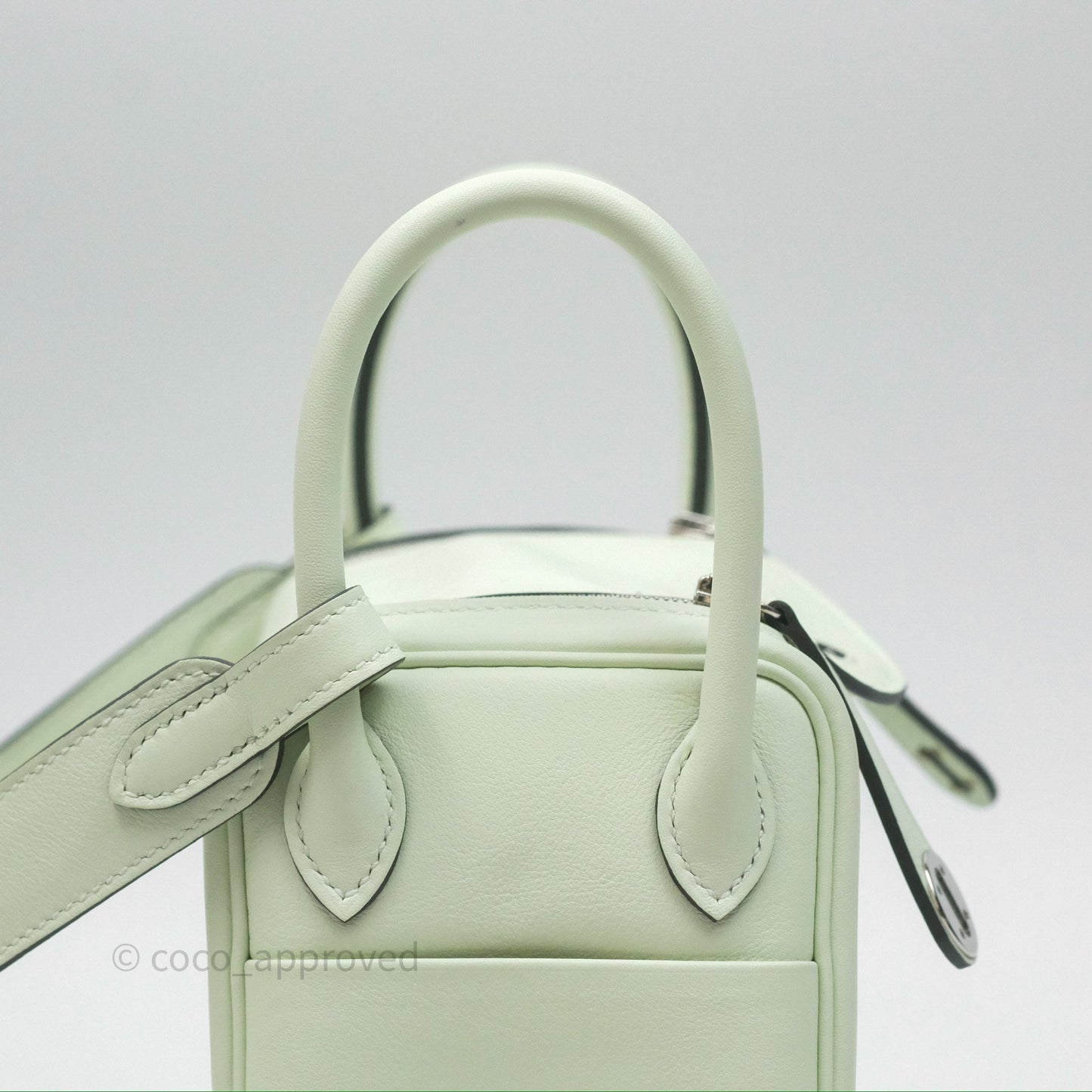 Hermès Mini Lindy Vert Fizz 0S Swift Palladium Hardware