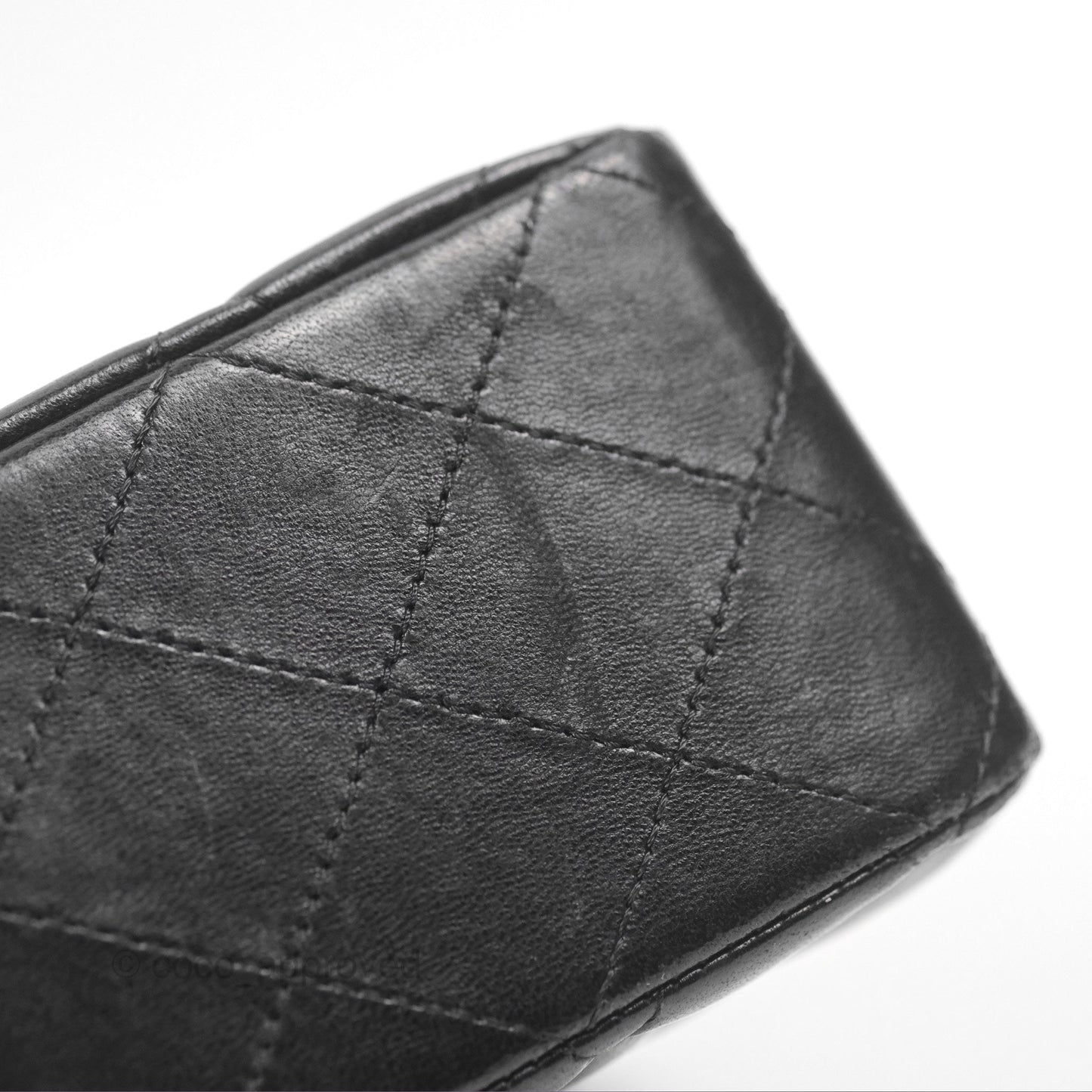 Chanel Classic M/L Medium Flap Quilted Black Lambskin Gold Hardware