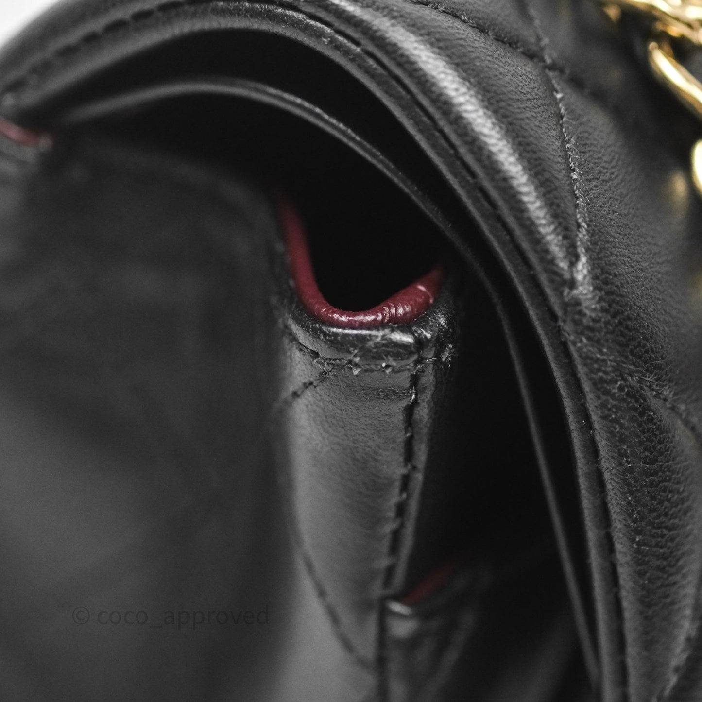 Chanel Classic M/L Medium Flap Quilted Black Lambskin Gold Hardware