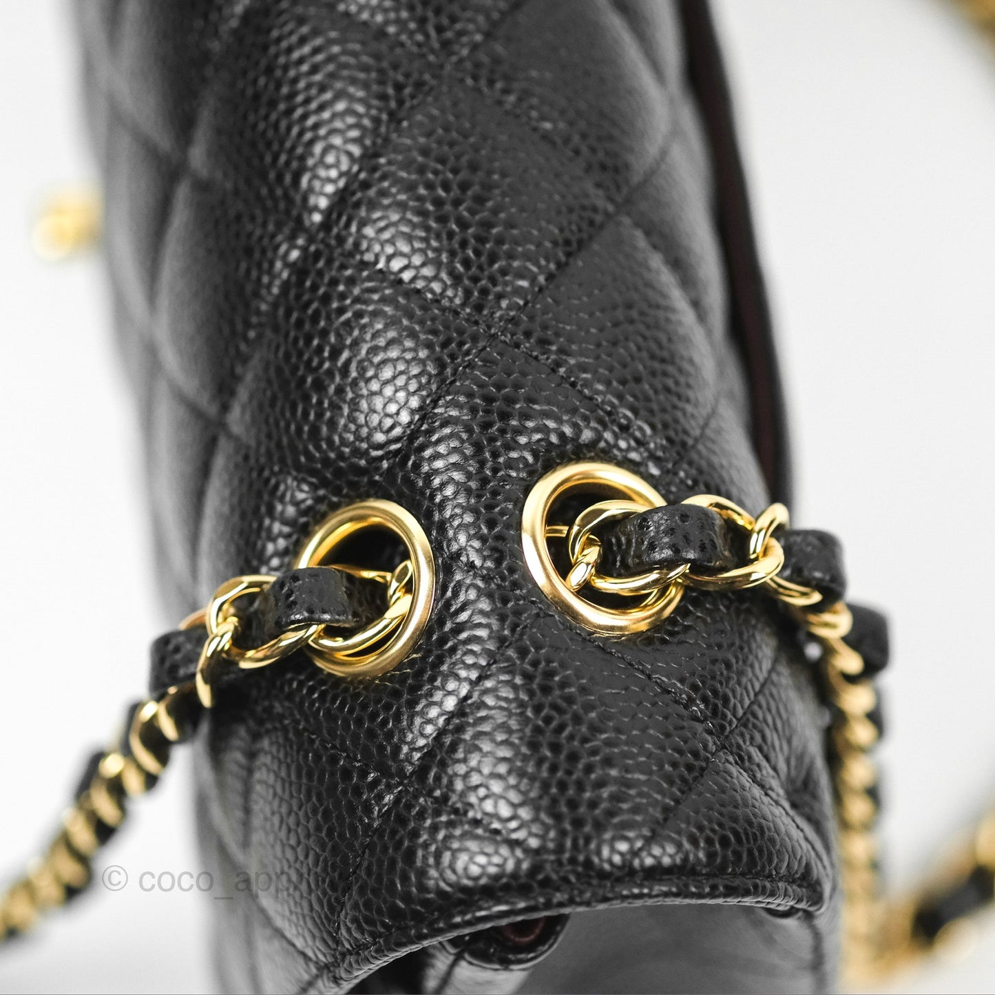 Chanel Classic M/L Medium Flap Quilted Black Caviar Gold Hardware
