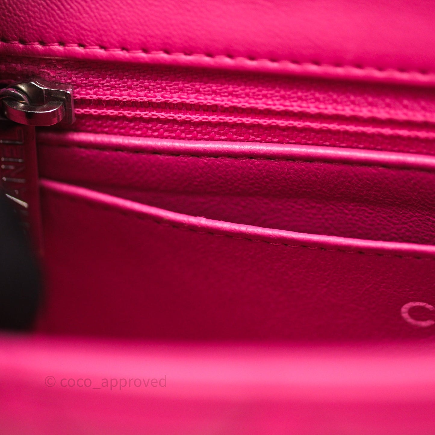 Chanel Mini Rectangular Quilted Dark Pink Lambskin Silver Hardware