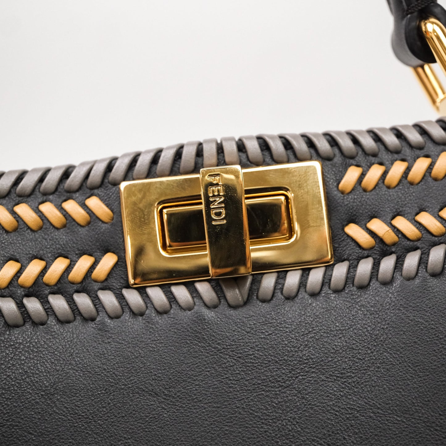 Fendi Small Peekaboo Iseeu Black/ Grey